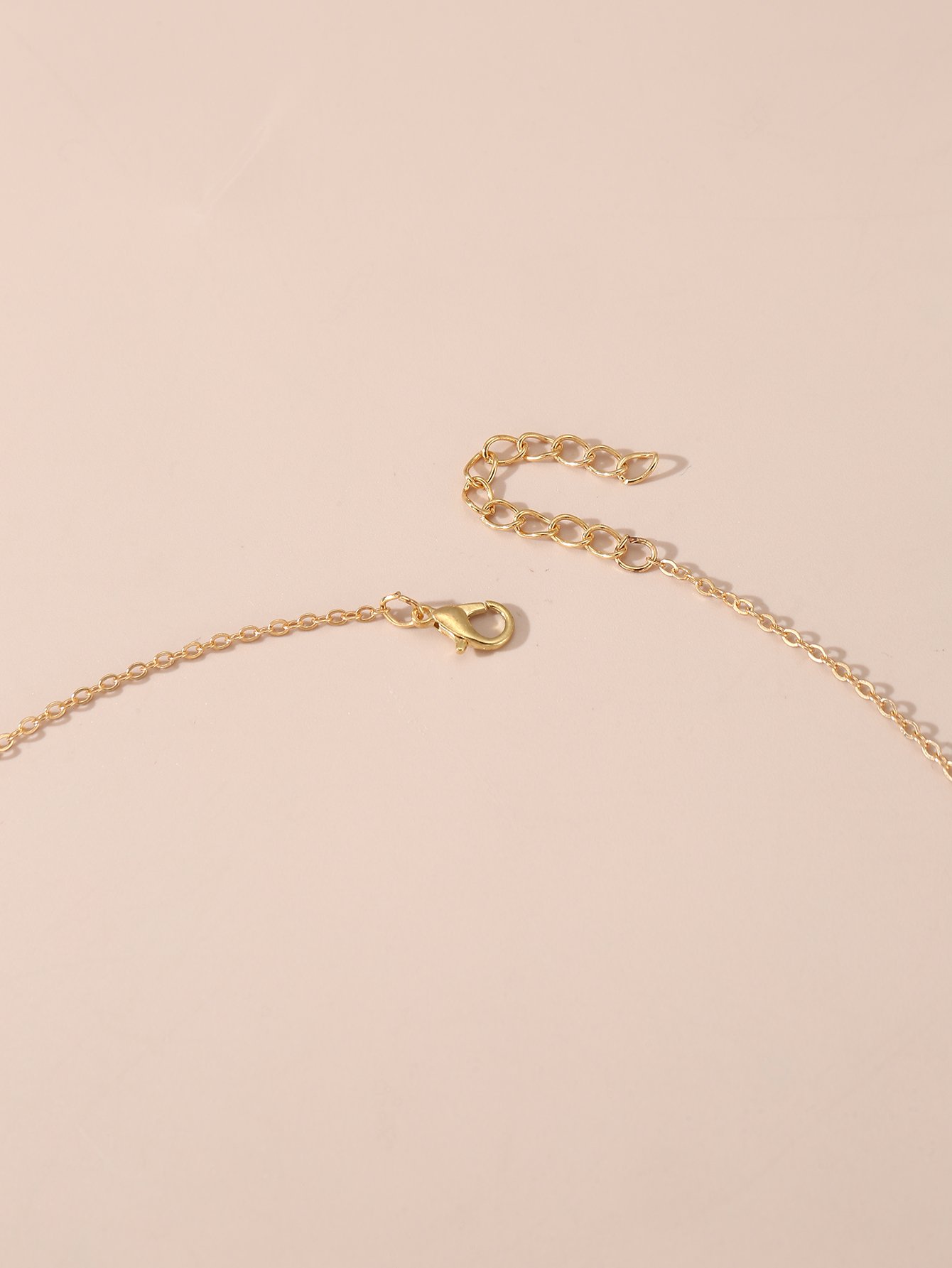 Faux Pearl Lariat Necklace