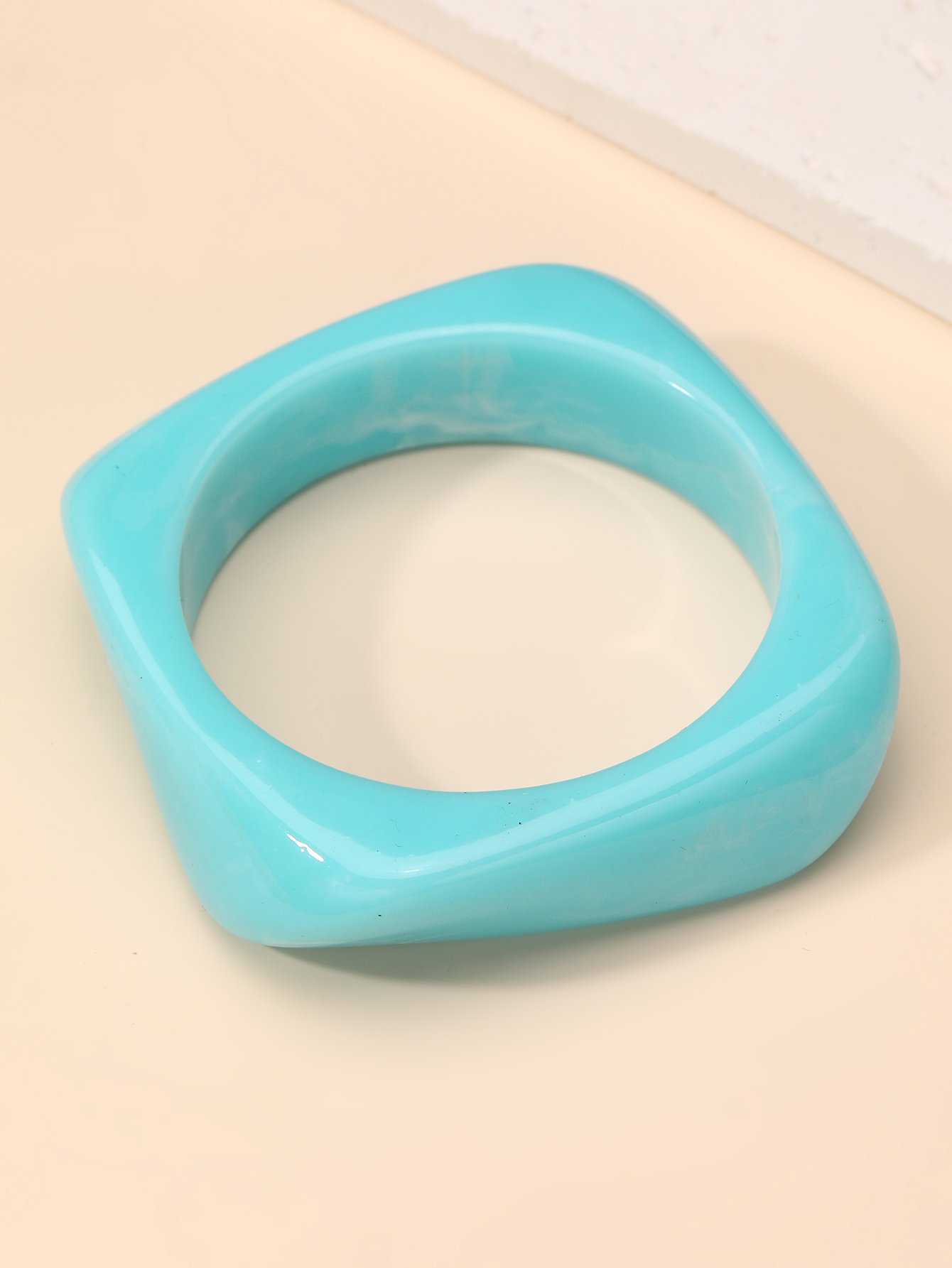 Blue Geometric Bangle Bracelet