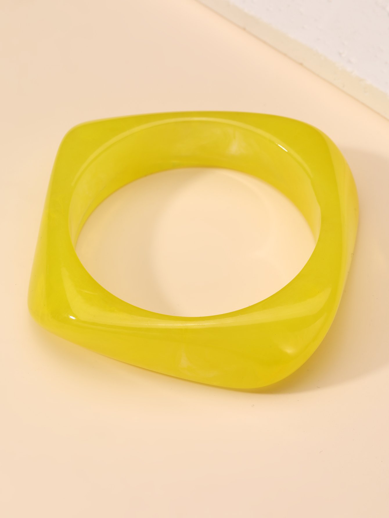 Yellow Geometric Bangle Bracelet