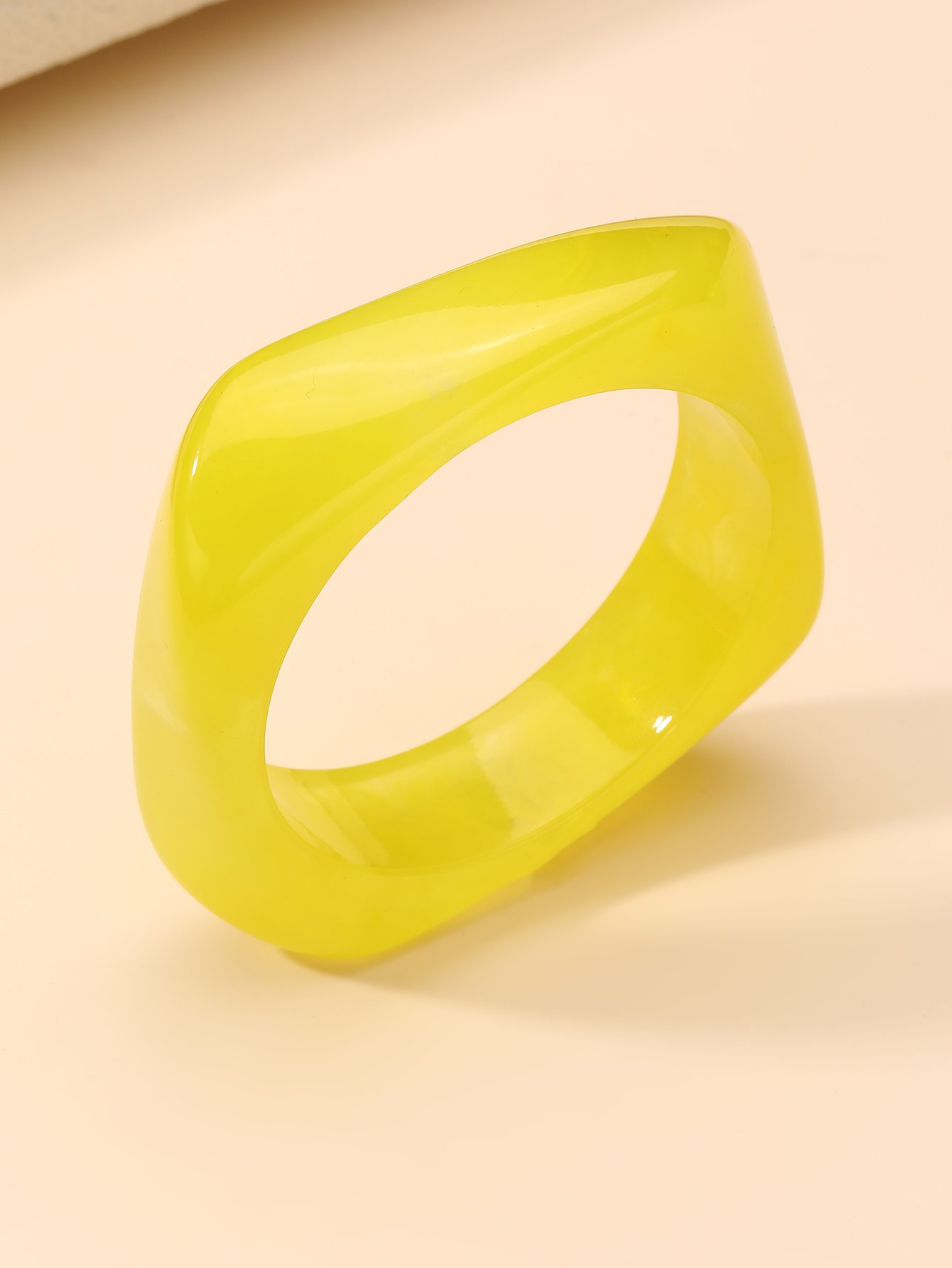 Yellow Geometric Bangle Bracelet