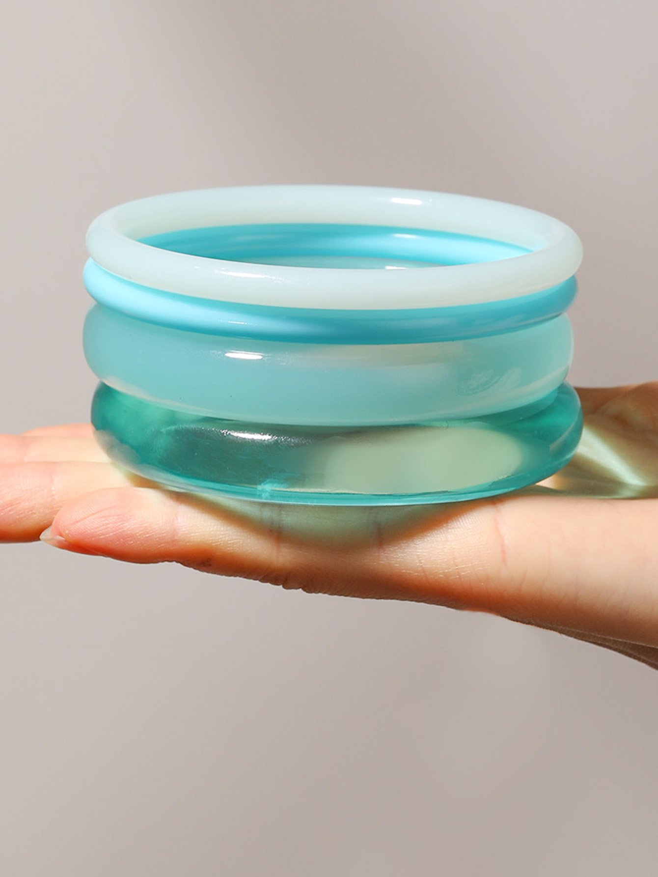 4-Piece Ocean Hues Bangle Bracelet Set