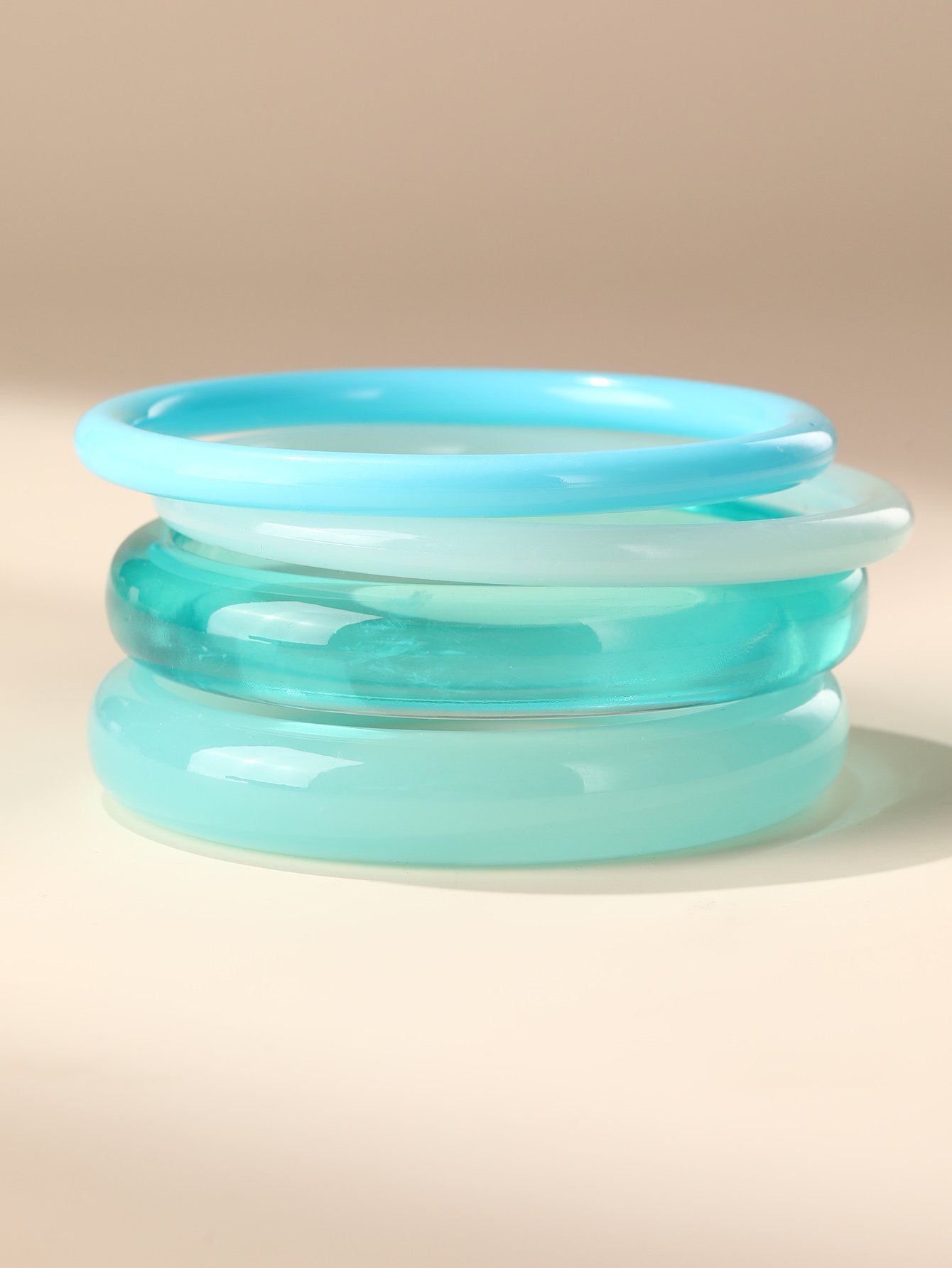 4-Piece Ocean Hues Bangle Bracelet Set