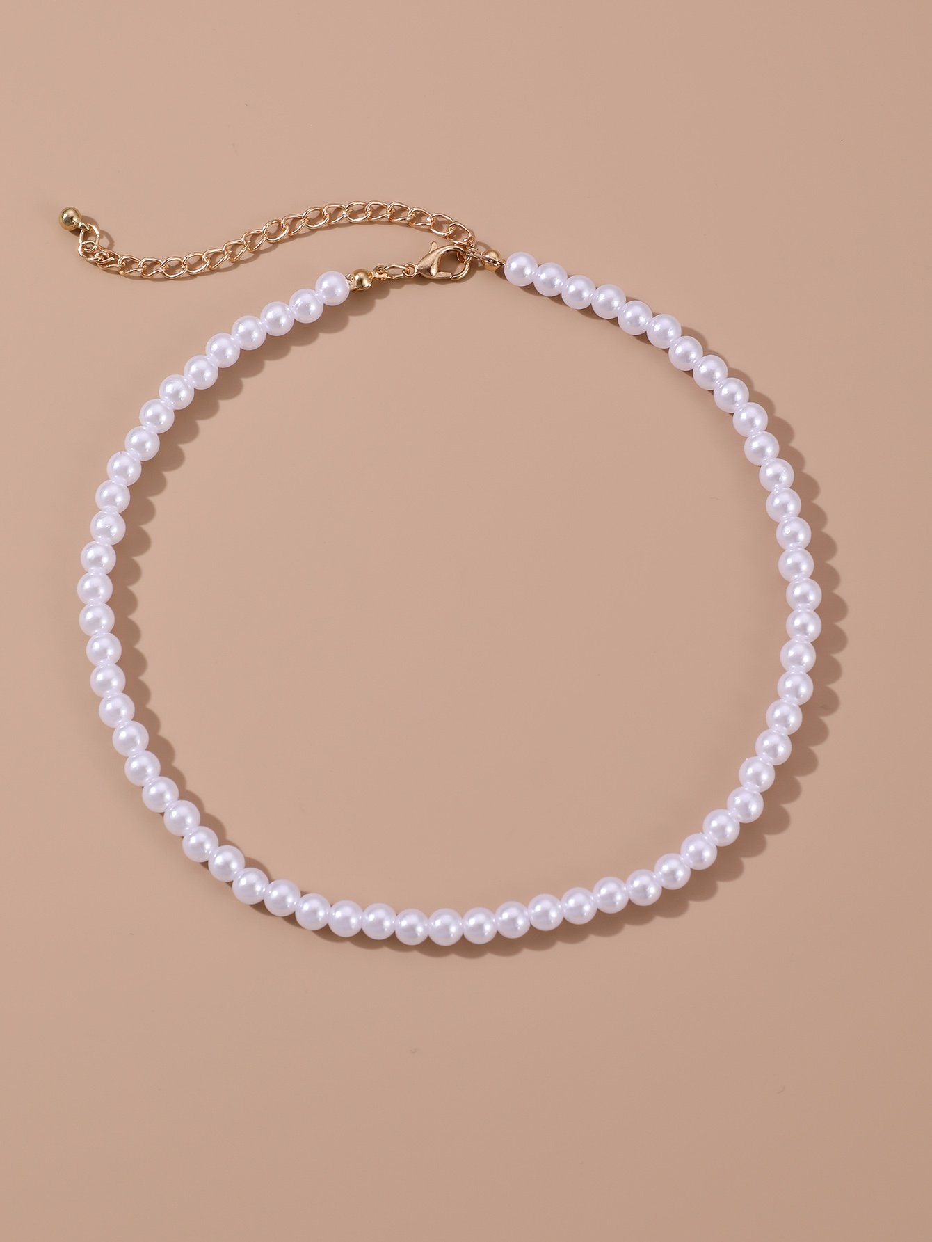 Faux Pearl Beaded Necklace