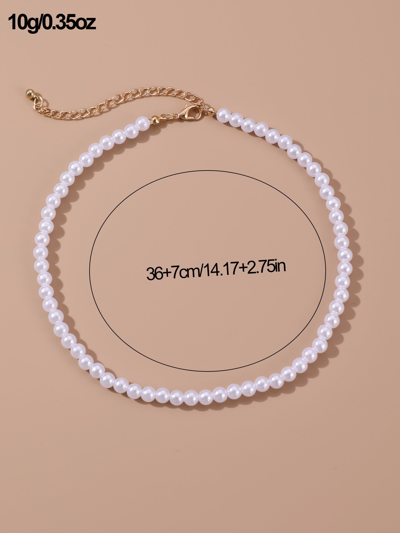 Faux Pearl Beaded Necklace