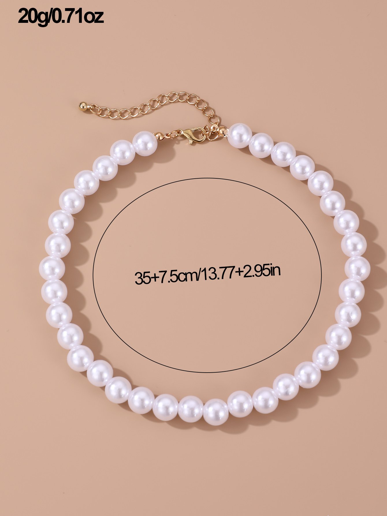 Faux Pearl Beaded Necklace