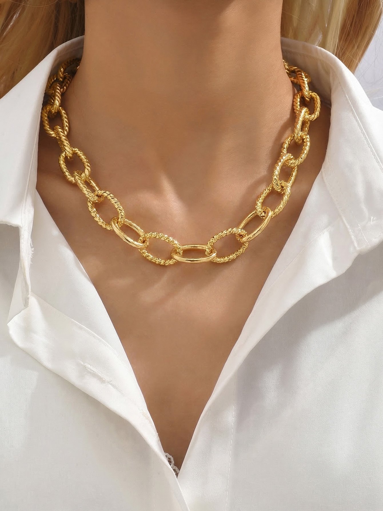 Alloy Link Chain Necklace