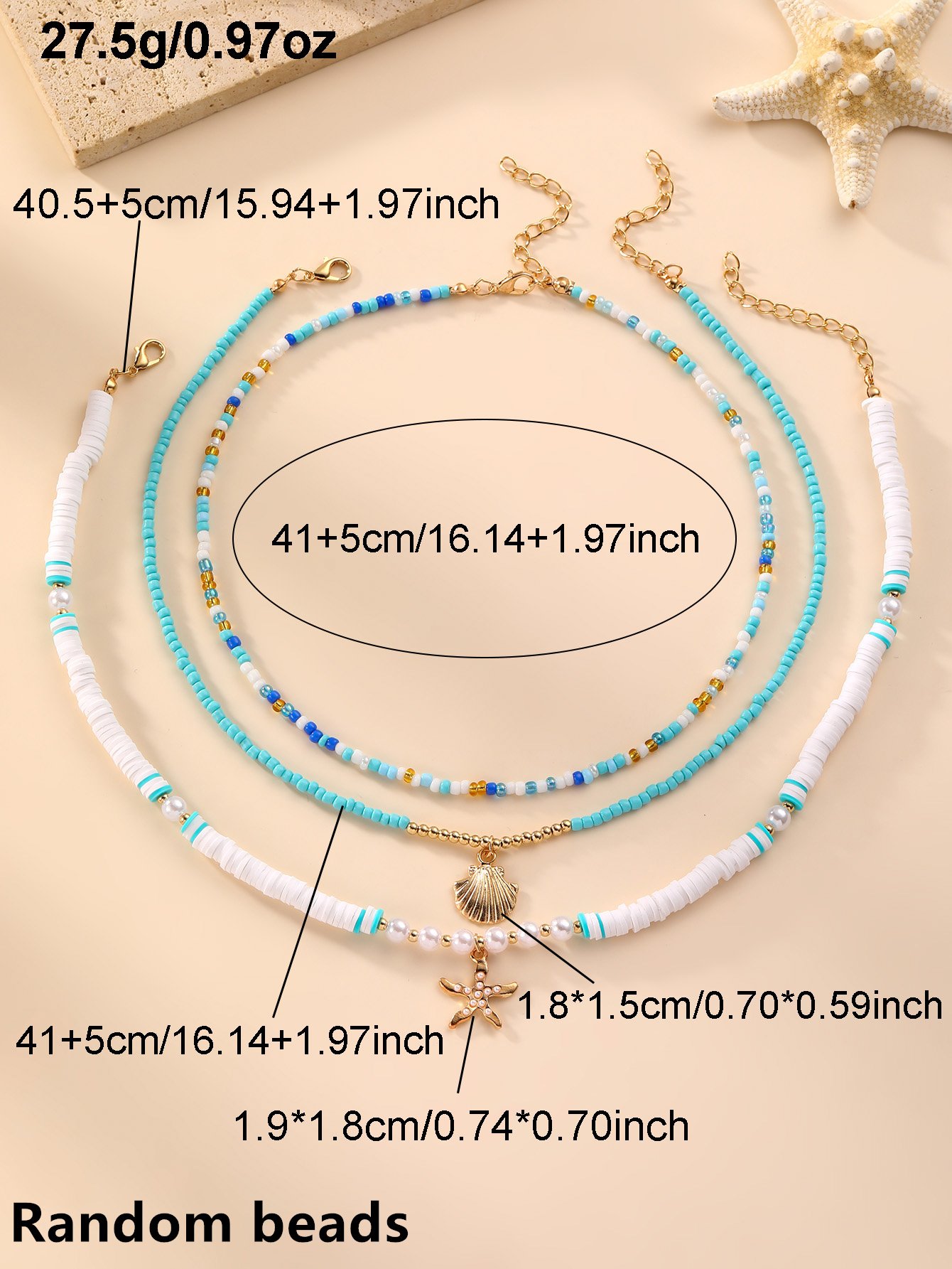 Set of 3 - Beaded Necklace
