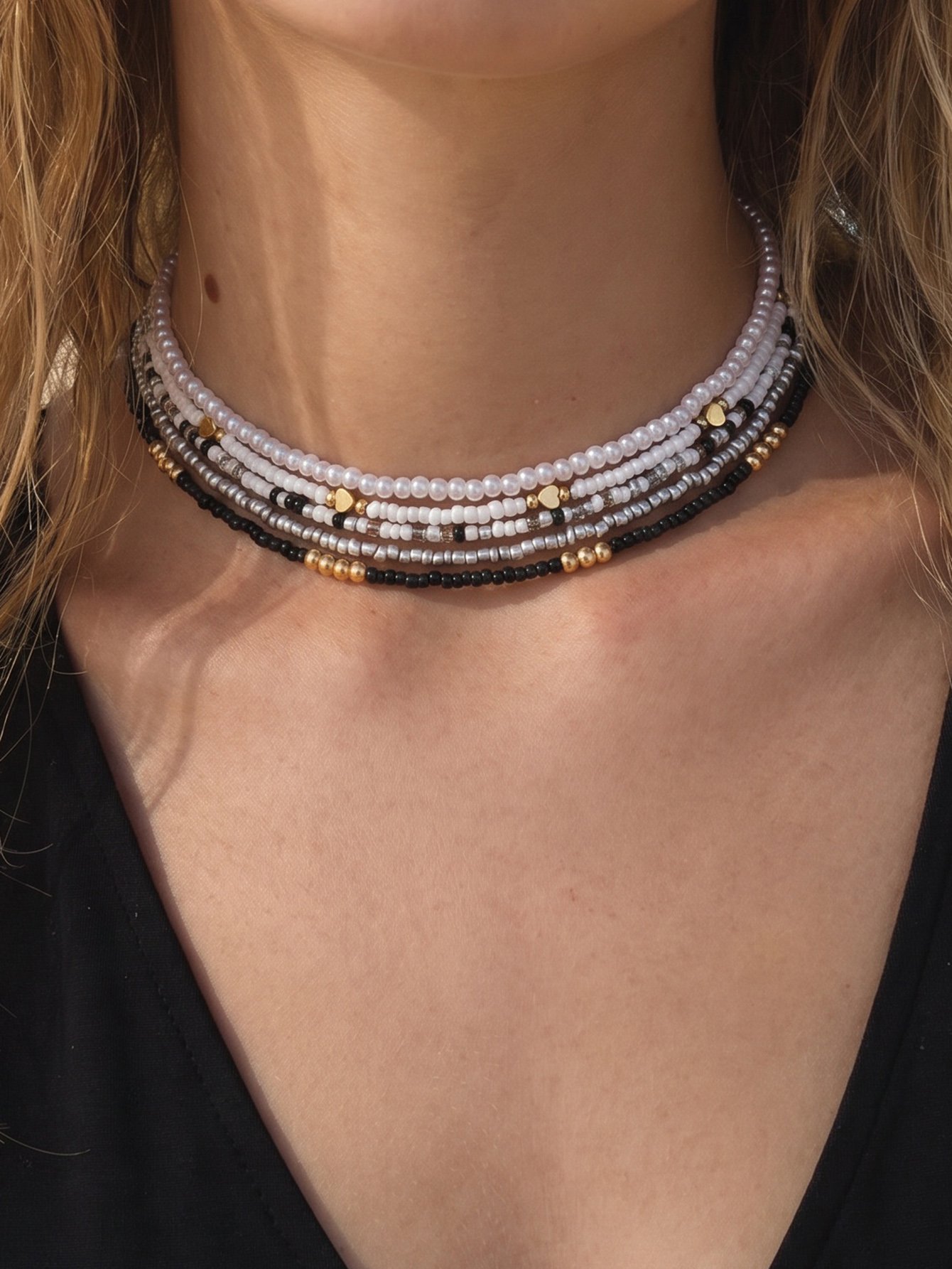 Set of 5 - Beaded Necklace