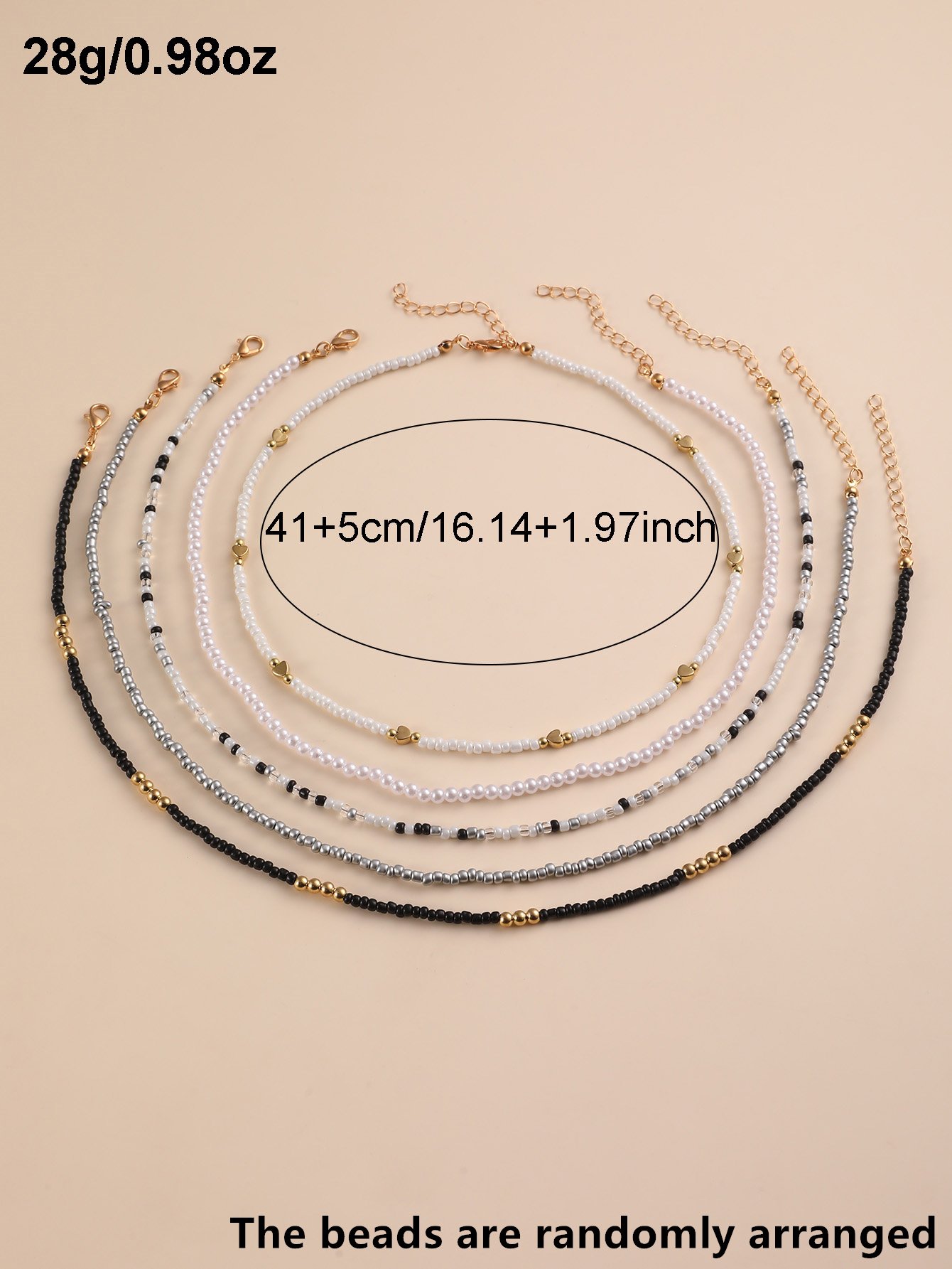 Set of 5 - Beaded Necklace