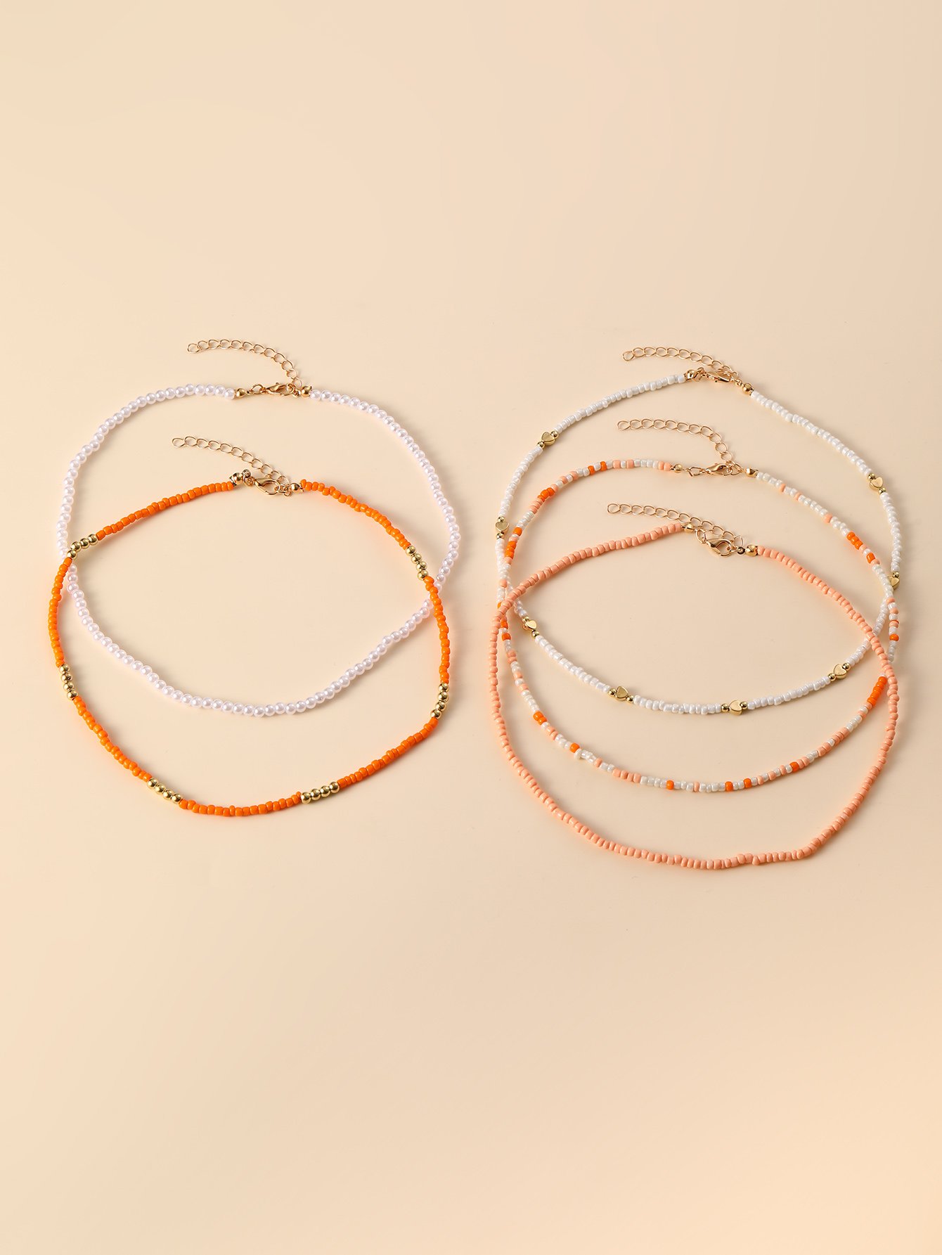 Set of 5 - Beaded Necklace