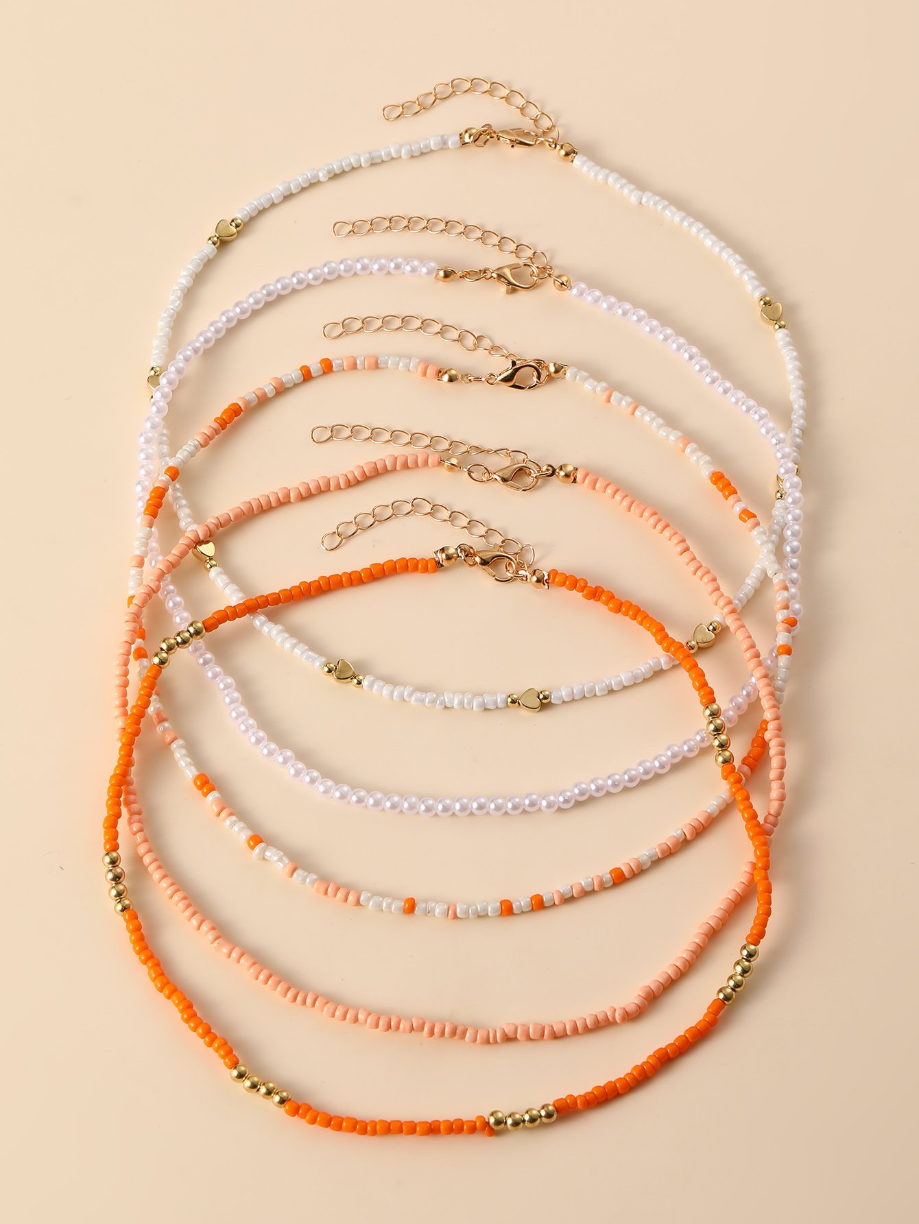 Set of 5 - Beaded Necklace