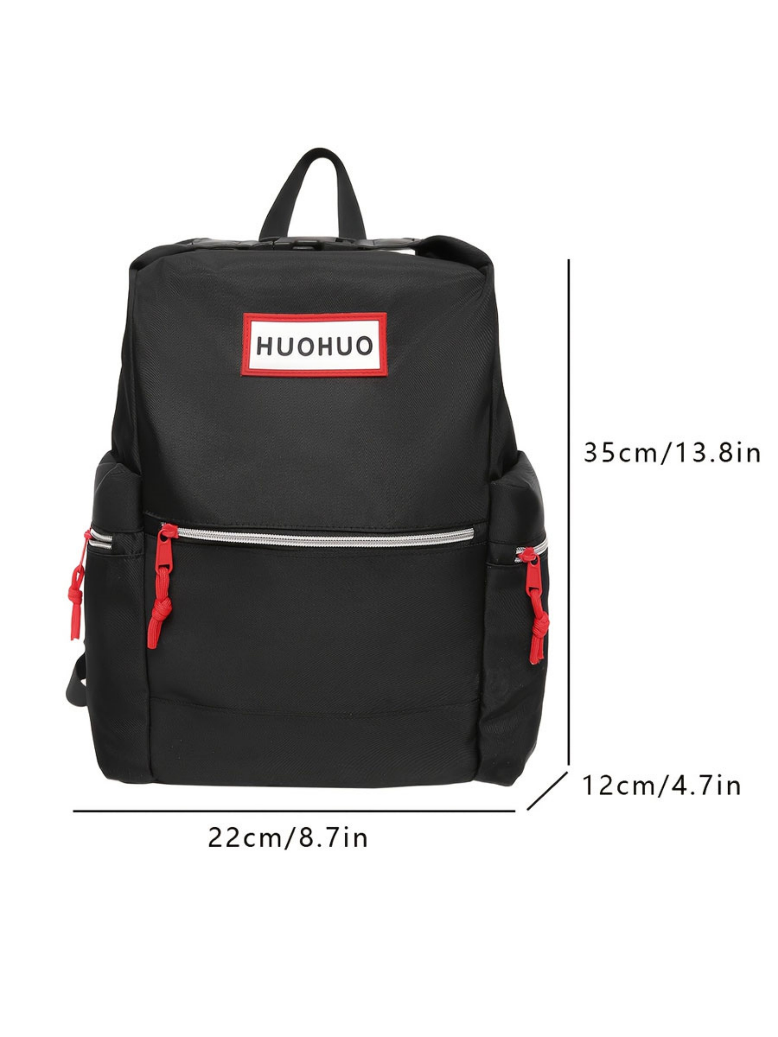 Black Plain Backpack