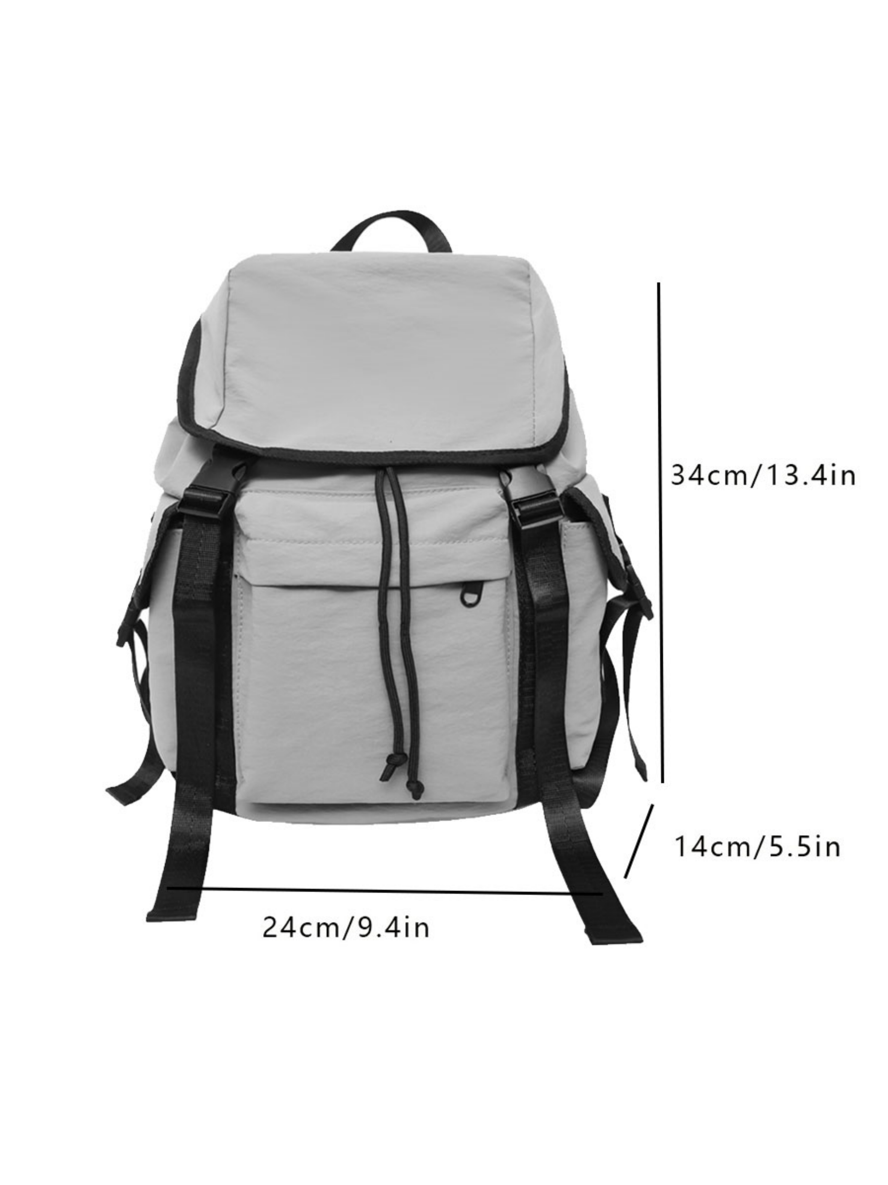 Grey Plain Backpack