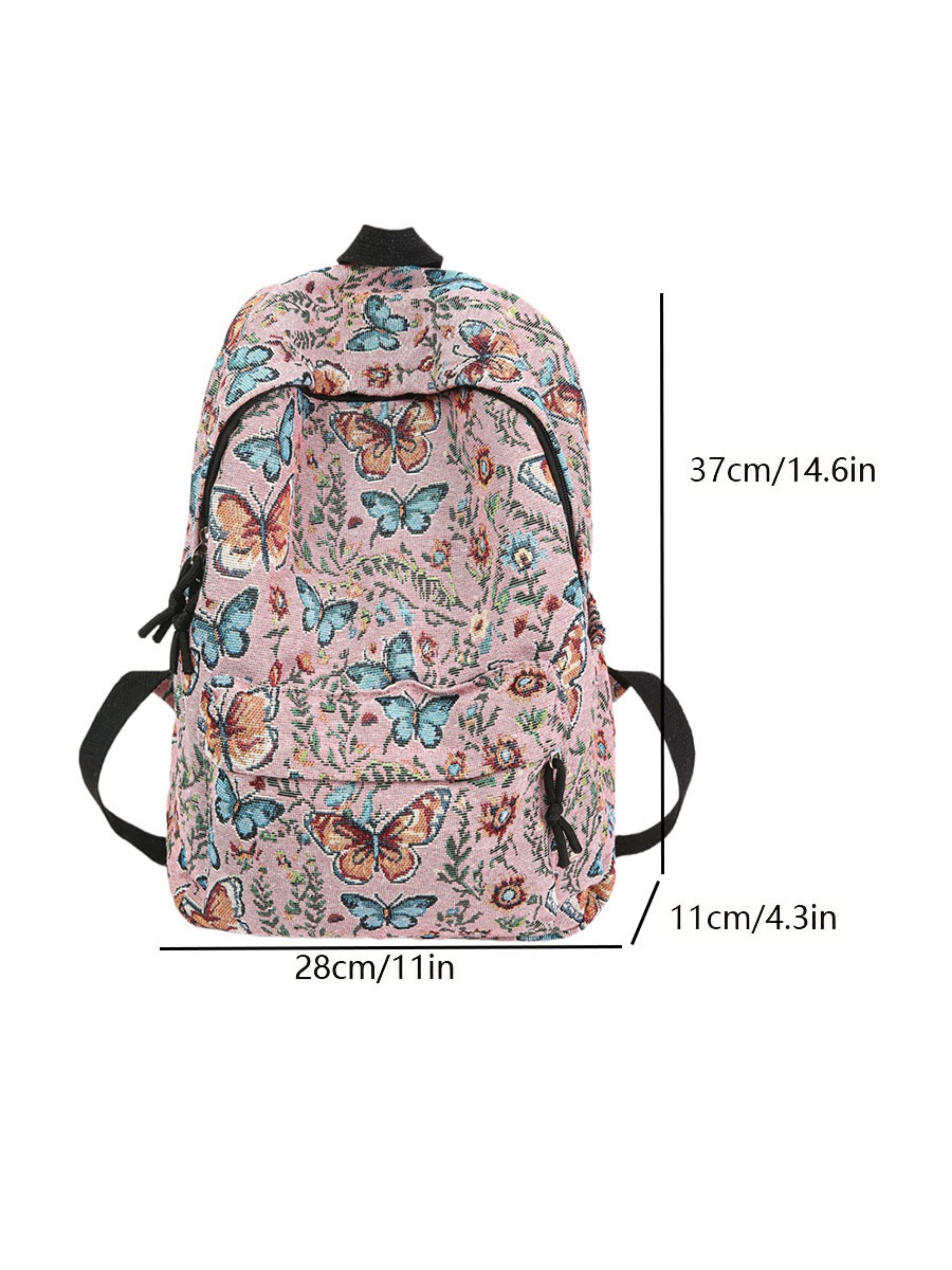 Butterfly Full Print Large Backpack