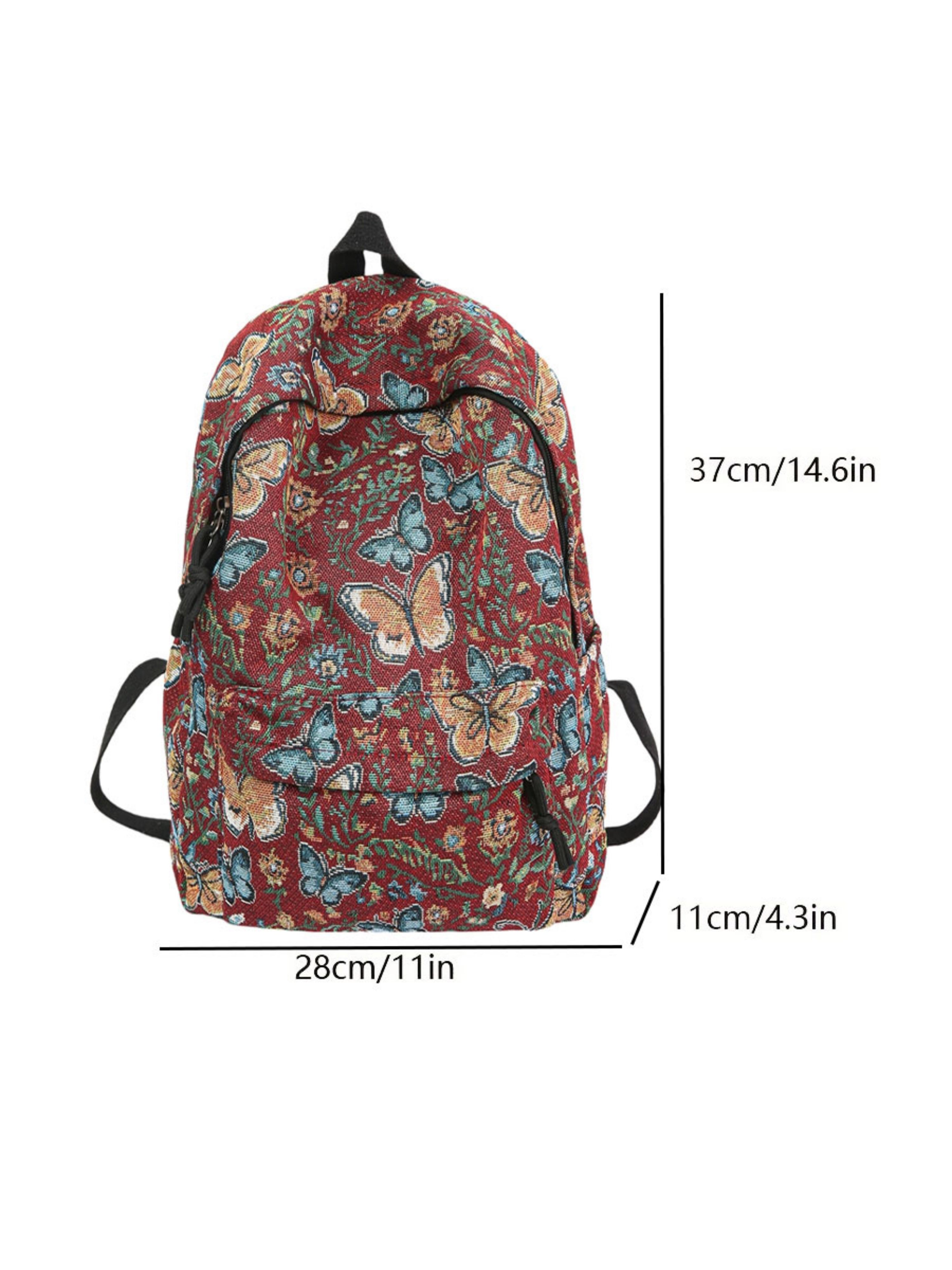 Red Butterfly Tapestry Backpack