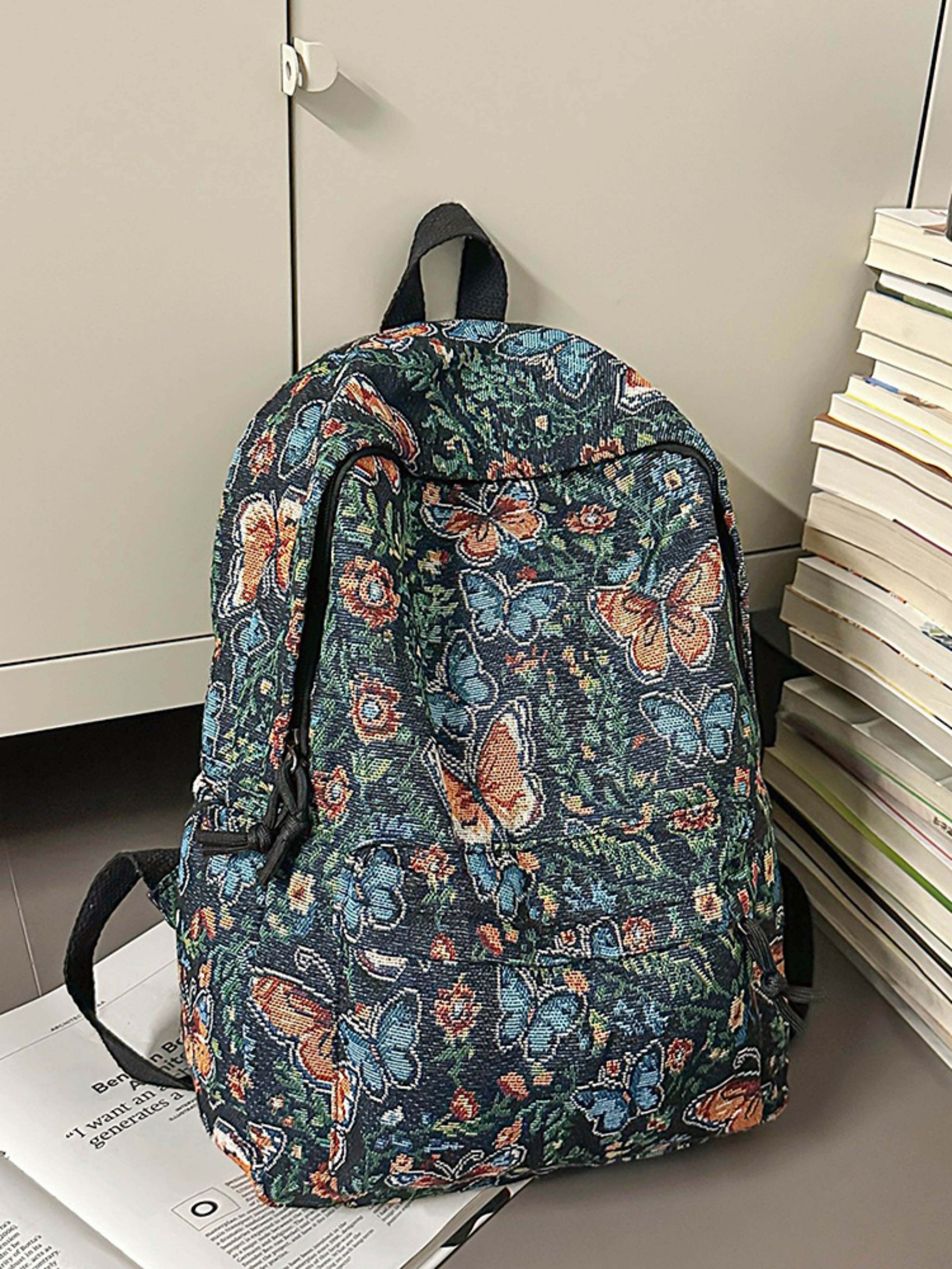 Floral Butterfly Tapestry Backpack
