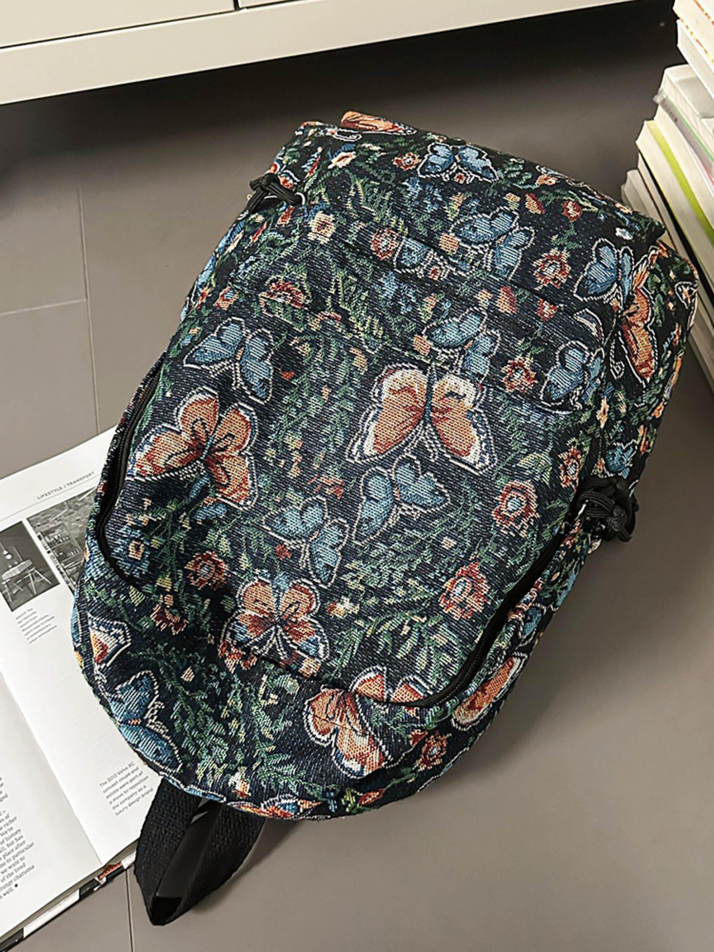 Floral Butterfly Tapestry Backpack