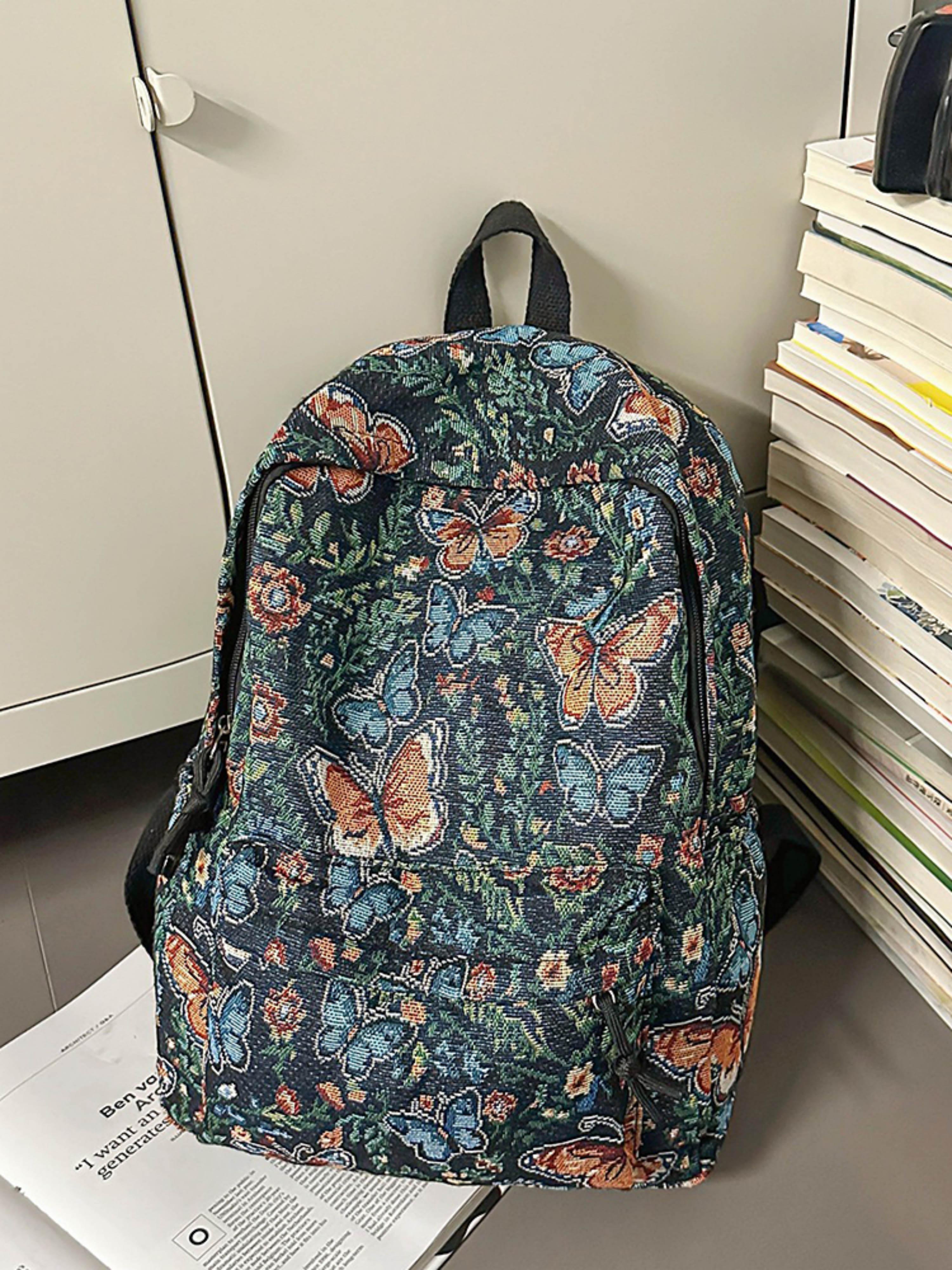 Floral Butterfly Tapestry Backpack