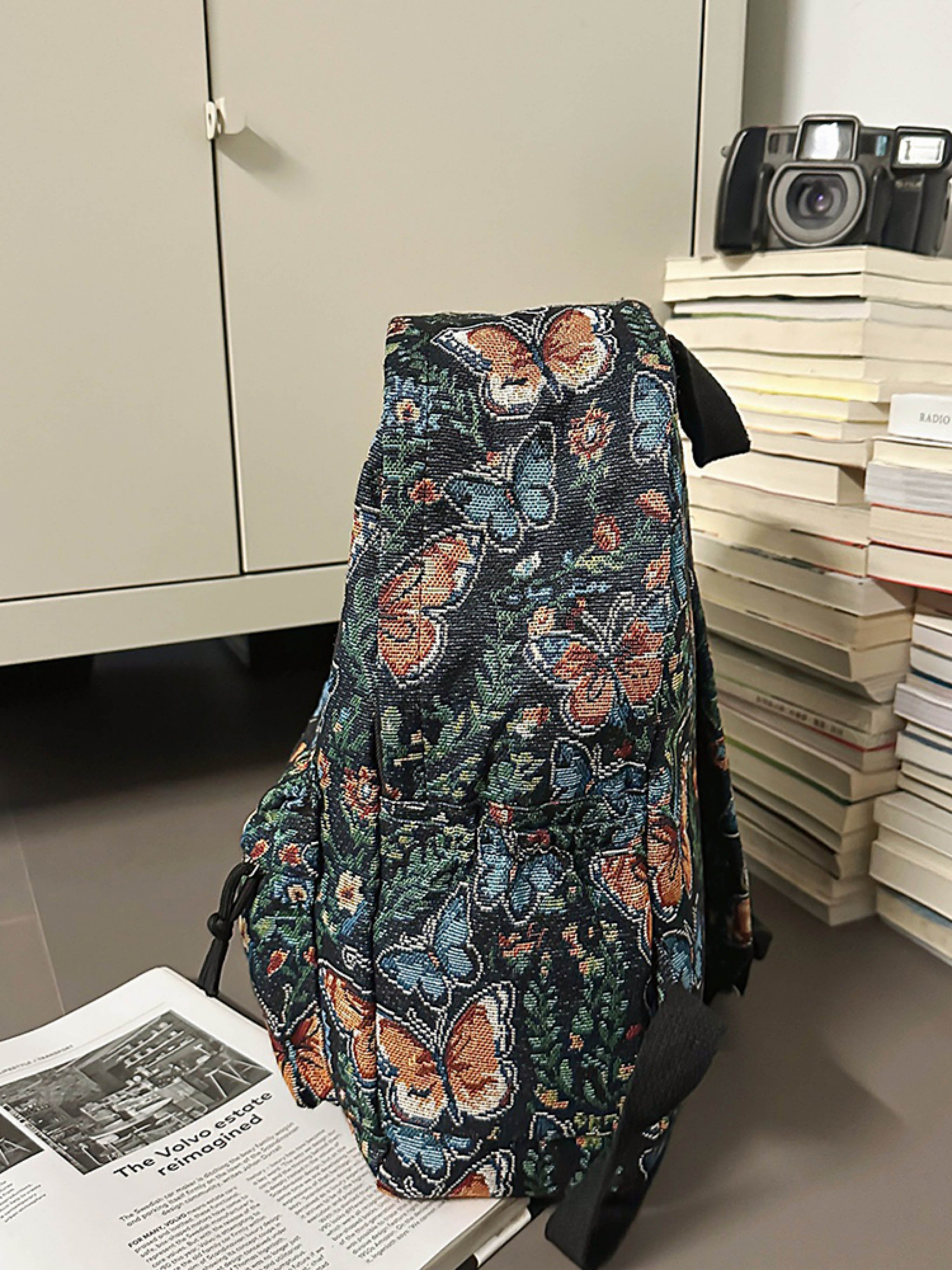 Floral Butterfly Tapestry Backpack
