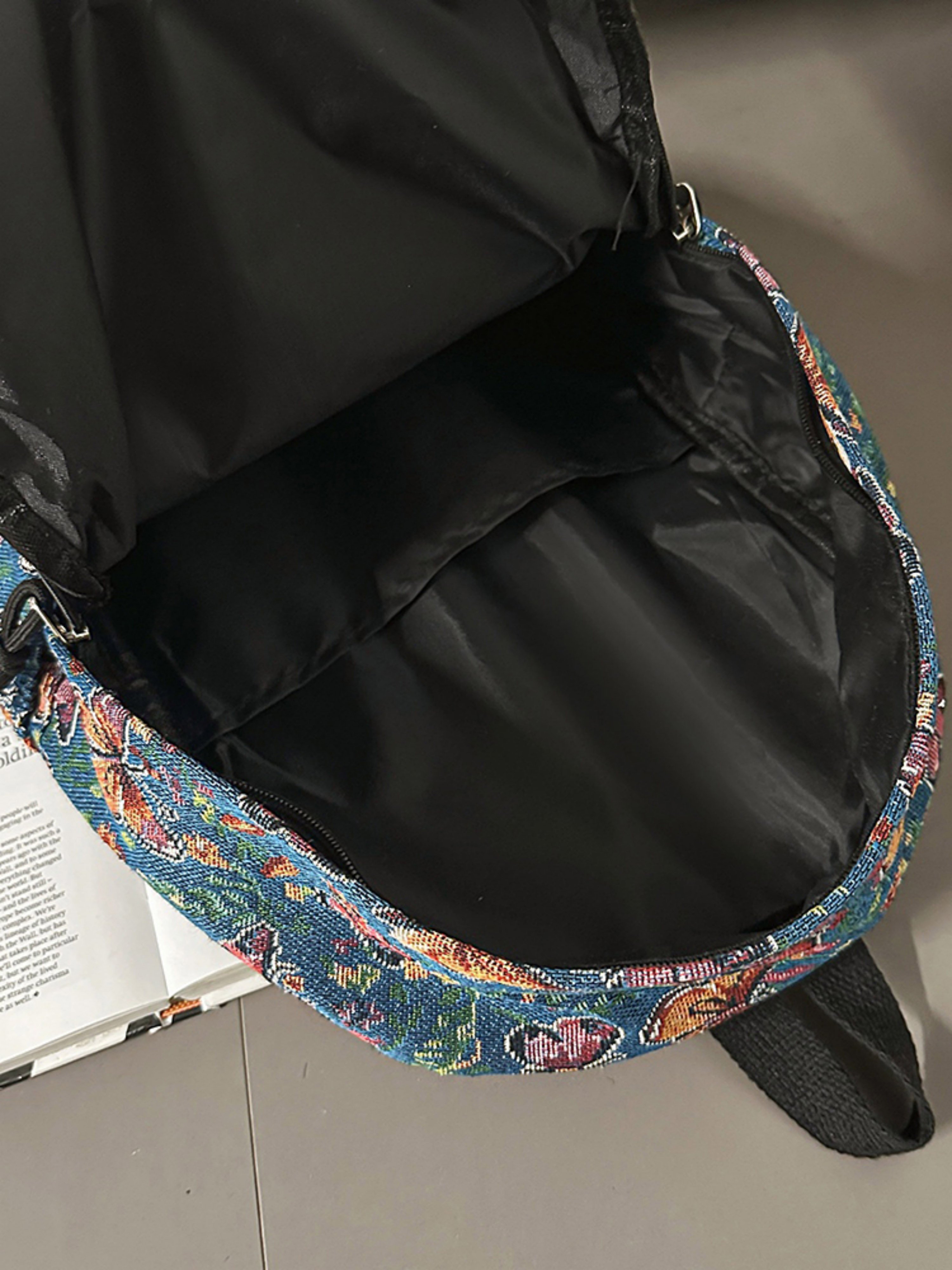 Teal Butterfly Tapestry Backpack