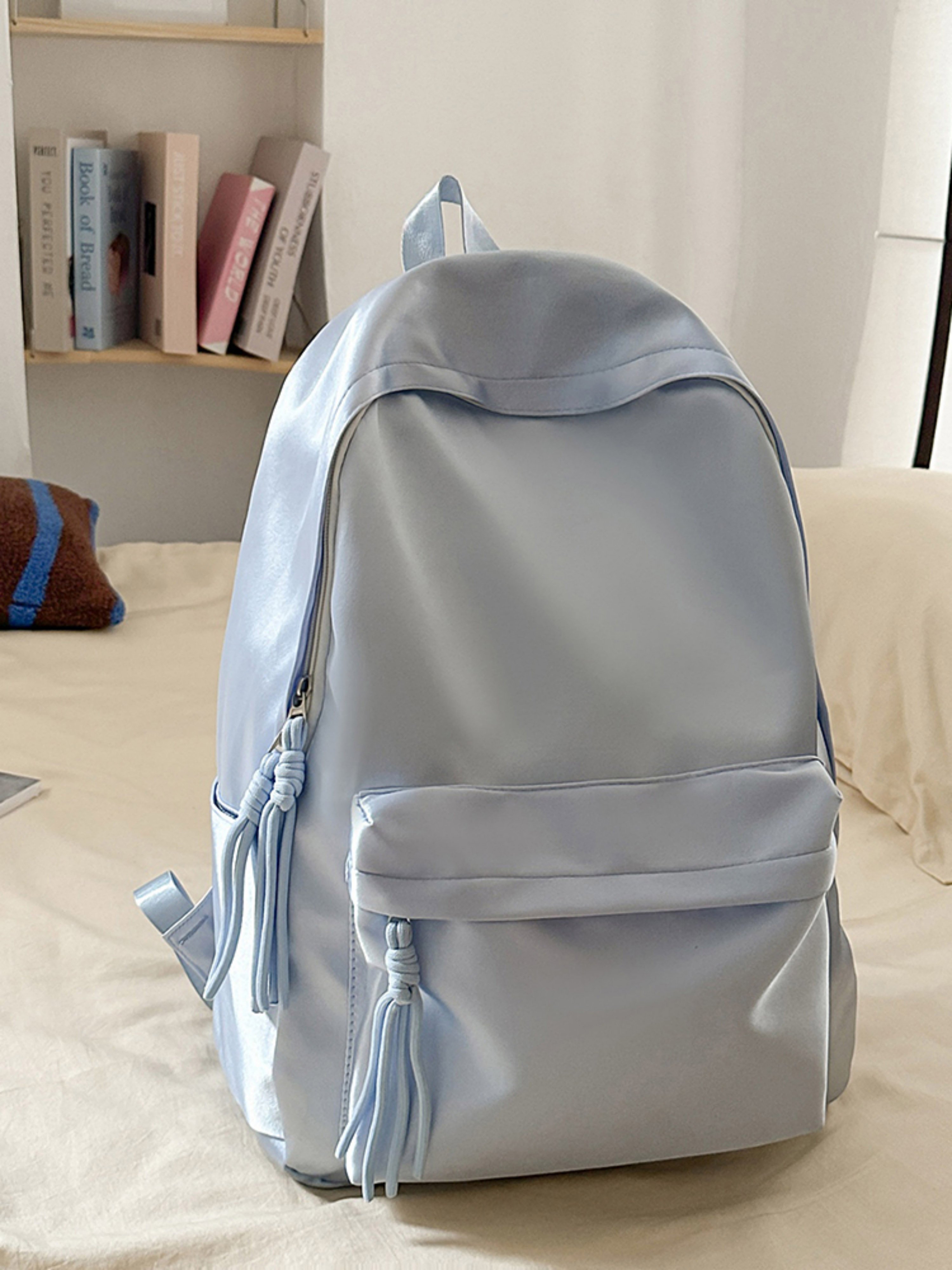 Blue Plain Backpack