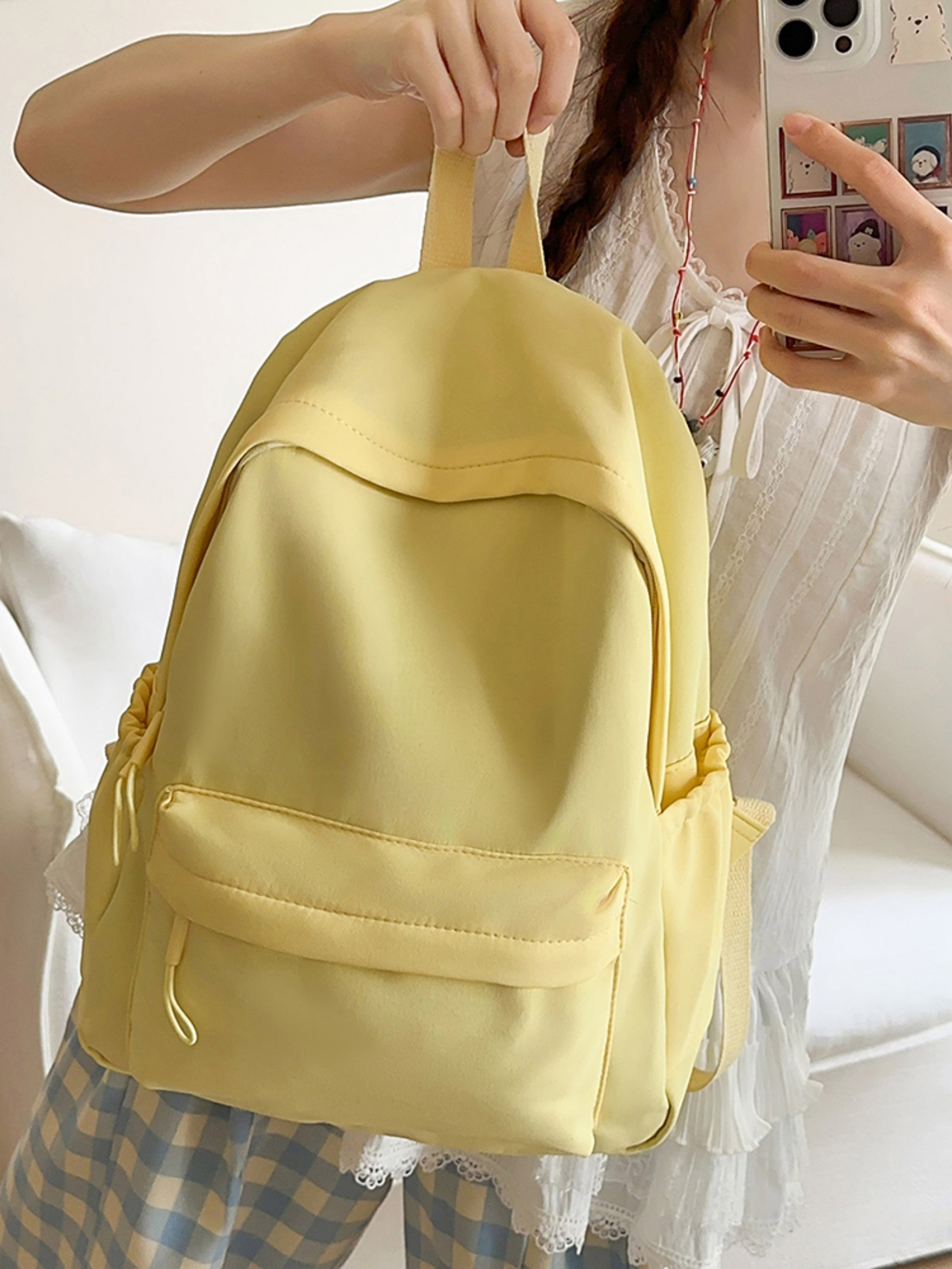 Yellow Plain Backpack