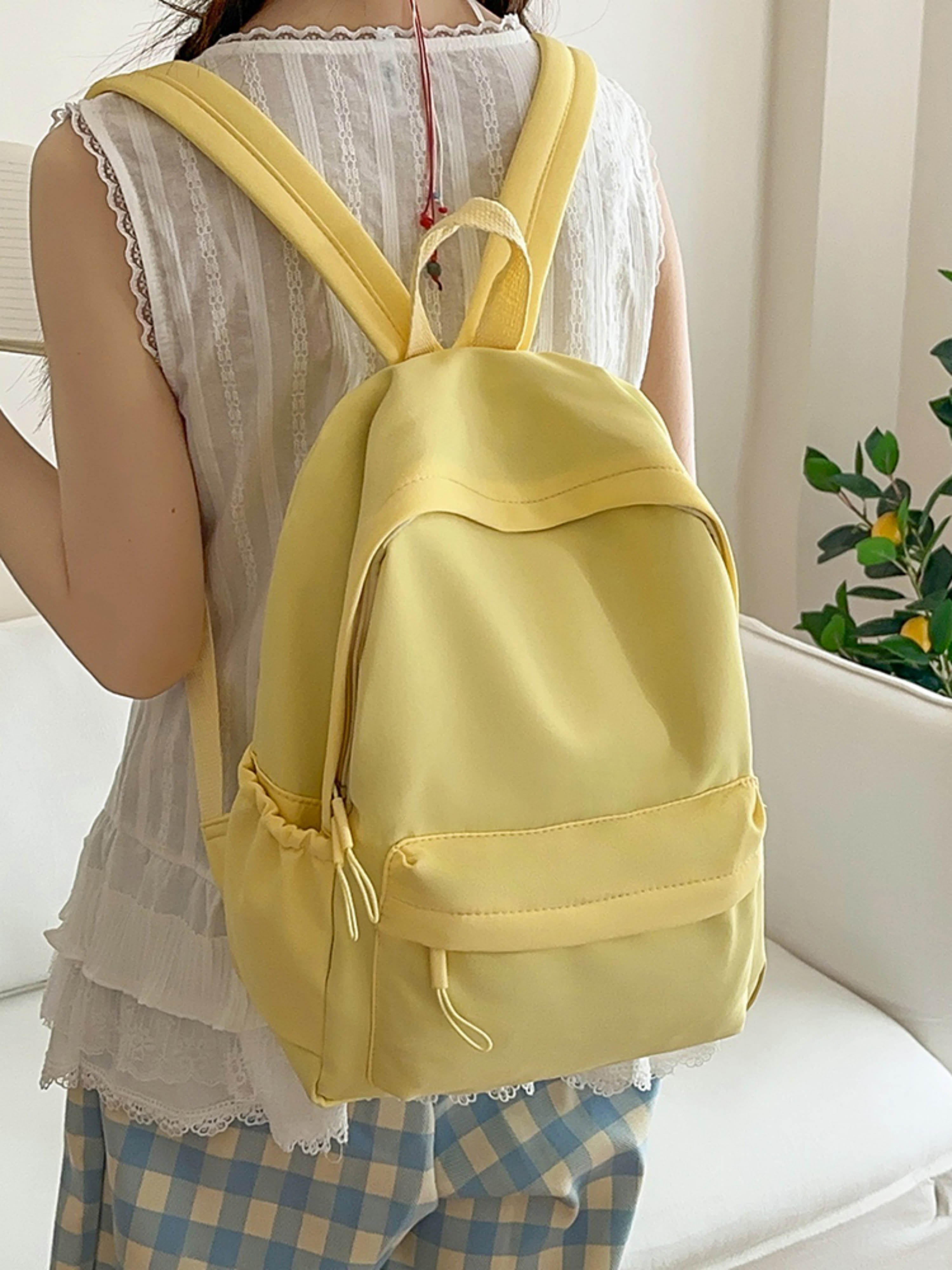 Yellow Plain Backpack