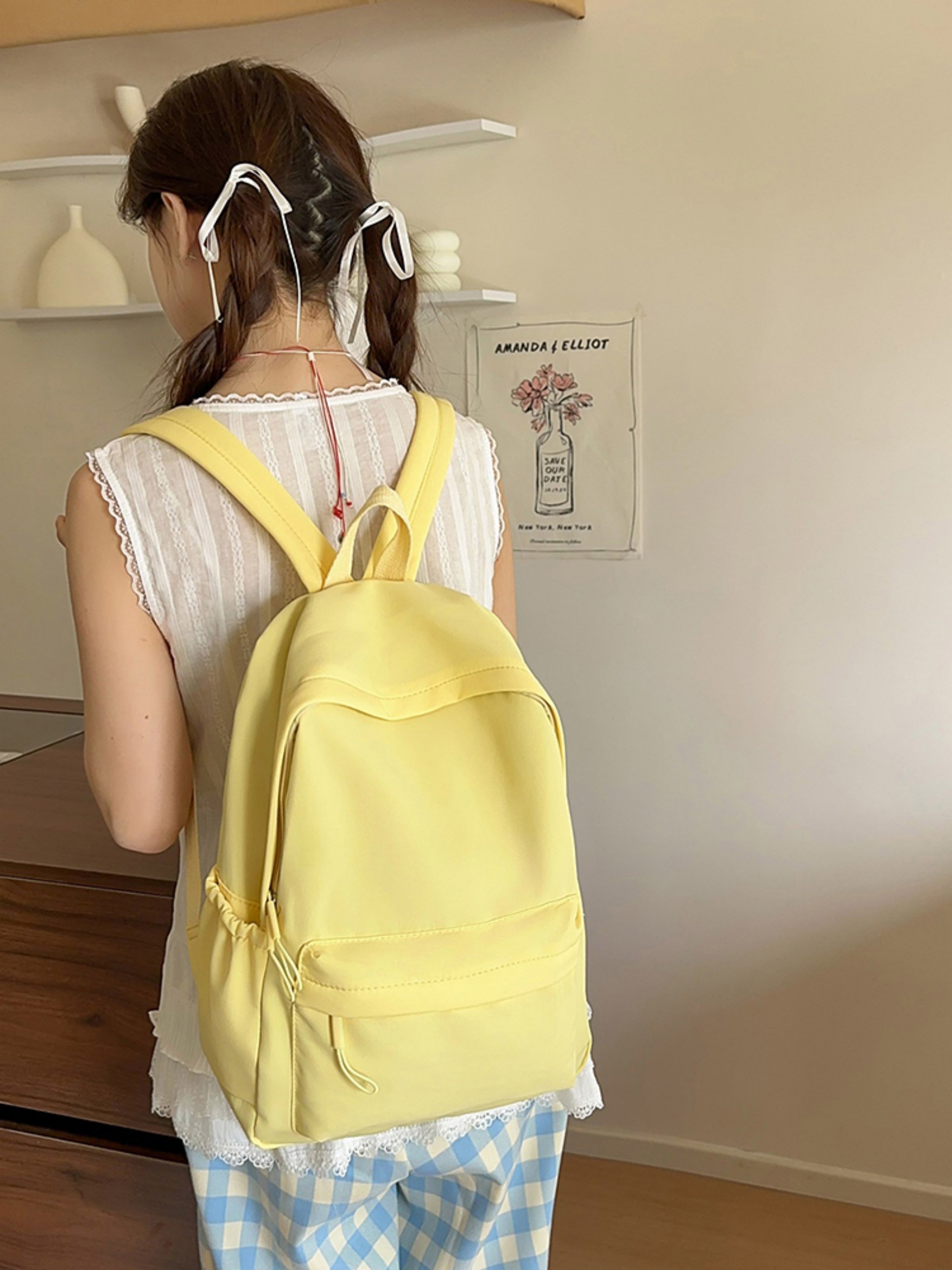 Yellow Plain Backpack
