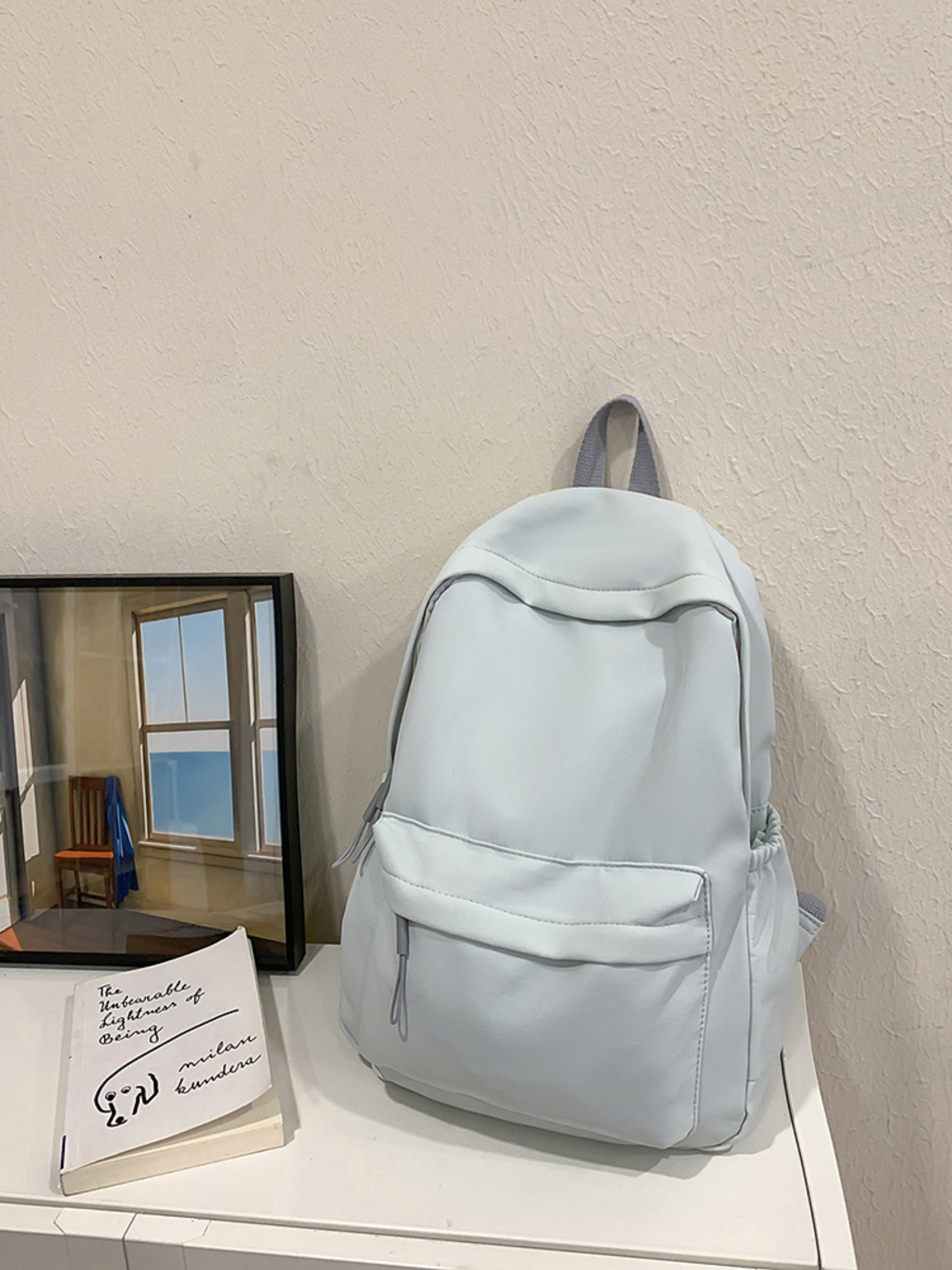Blue Plain Backpack