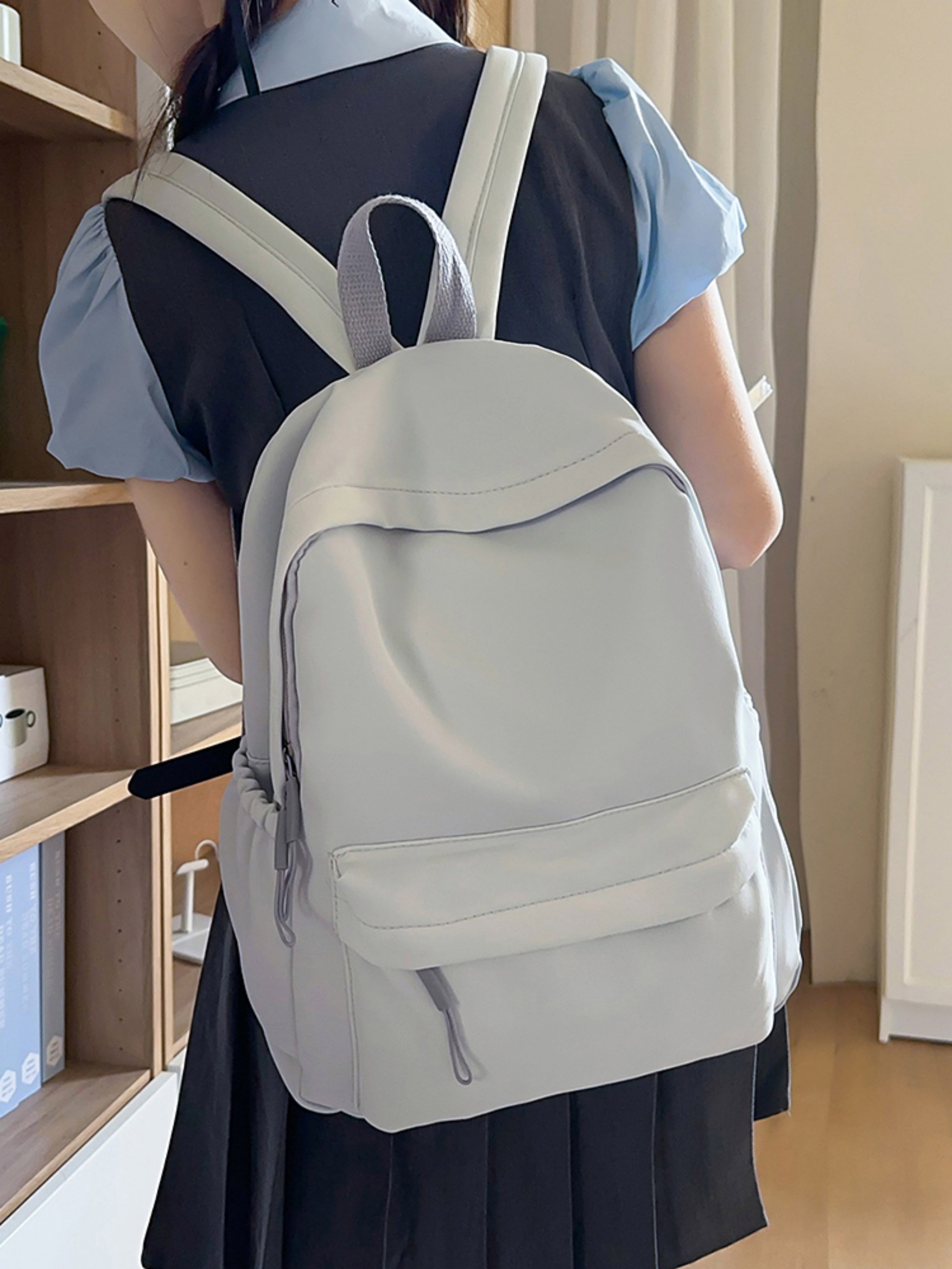 Blue Plain Backpack