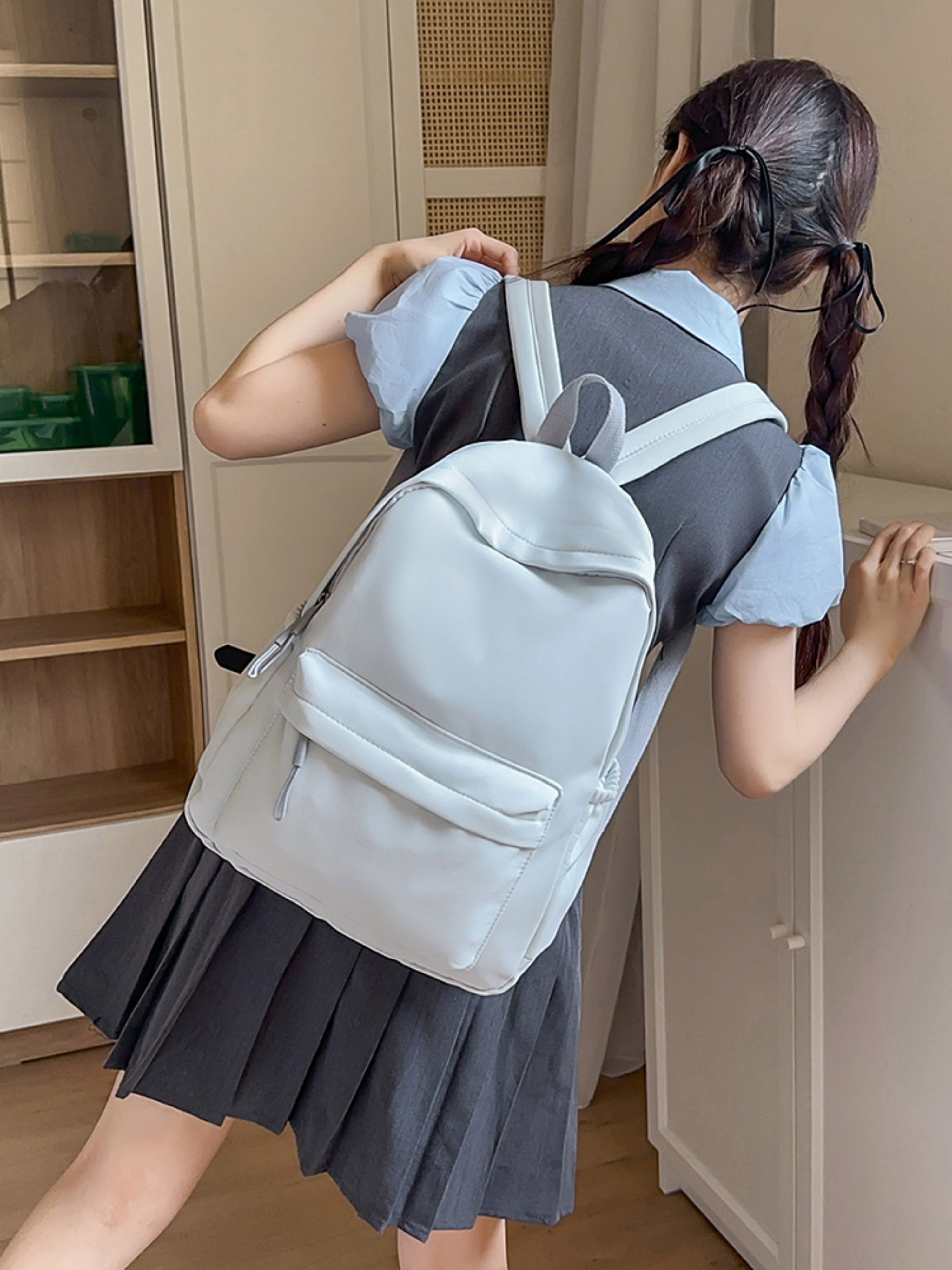 Blue Plain Backpack