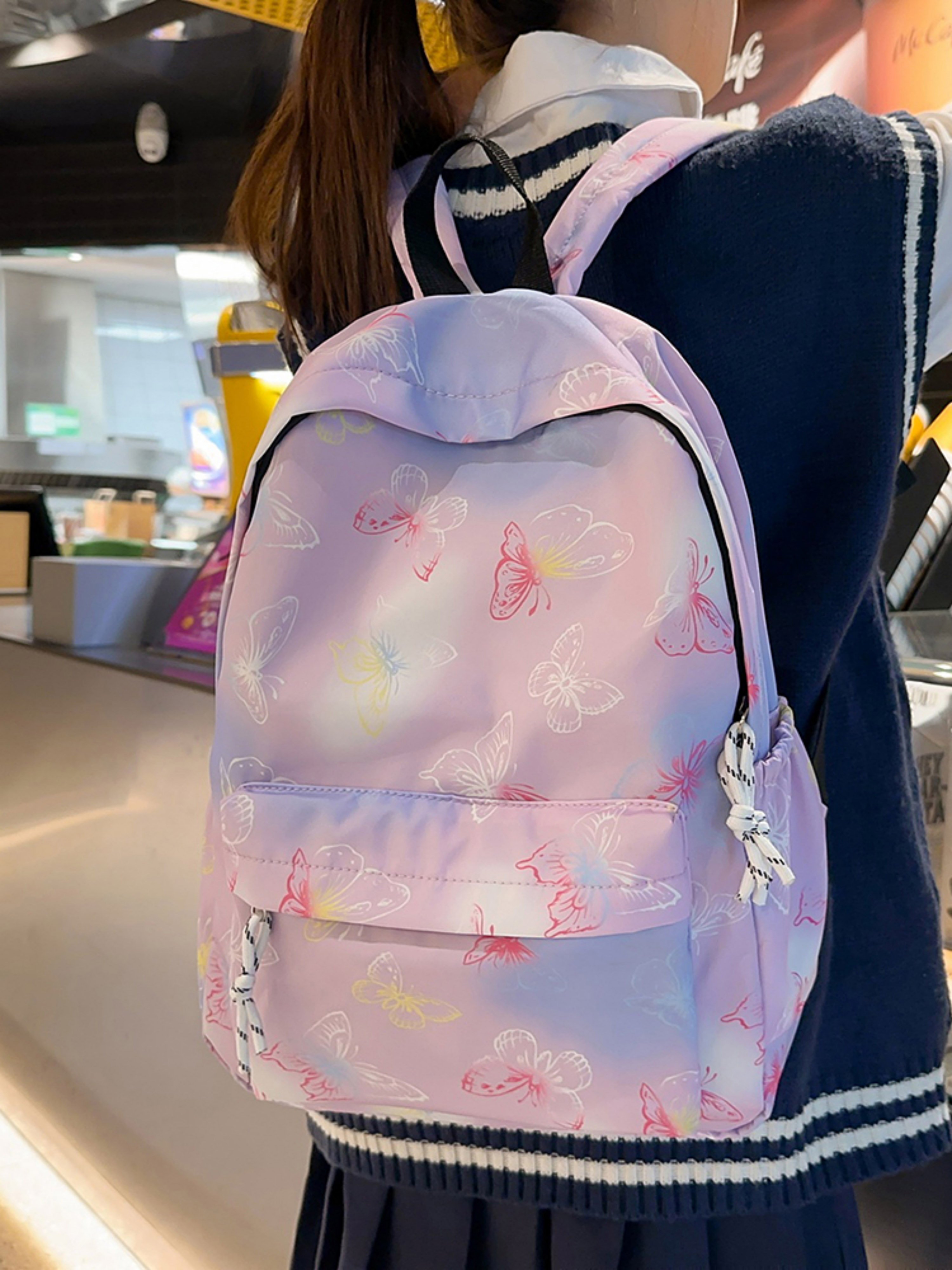 Butterfly Print Backpack