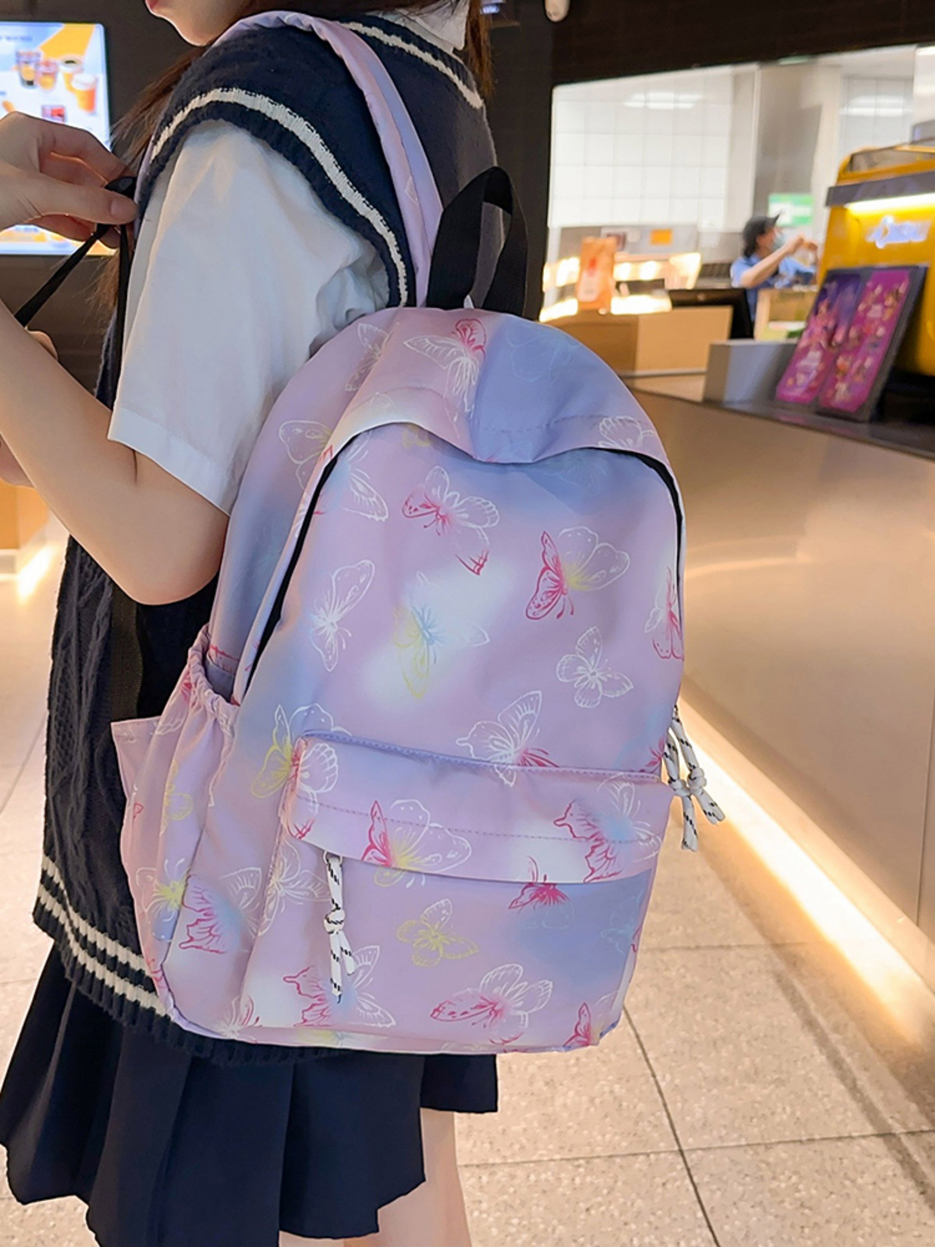 Butterfly Print Backpack
