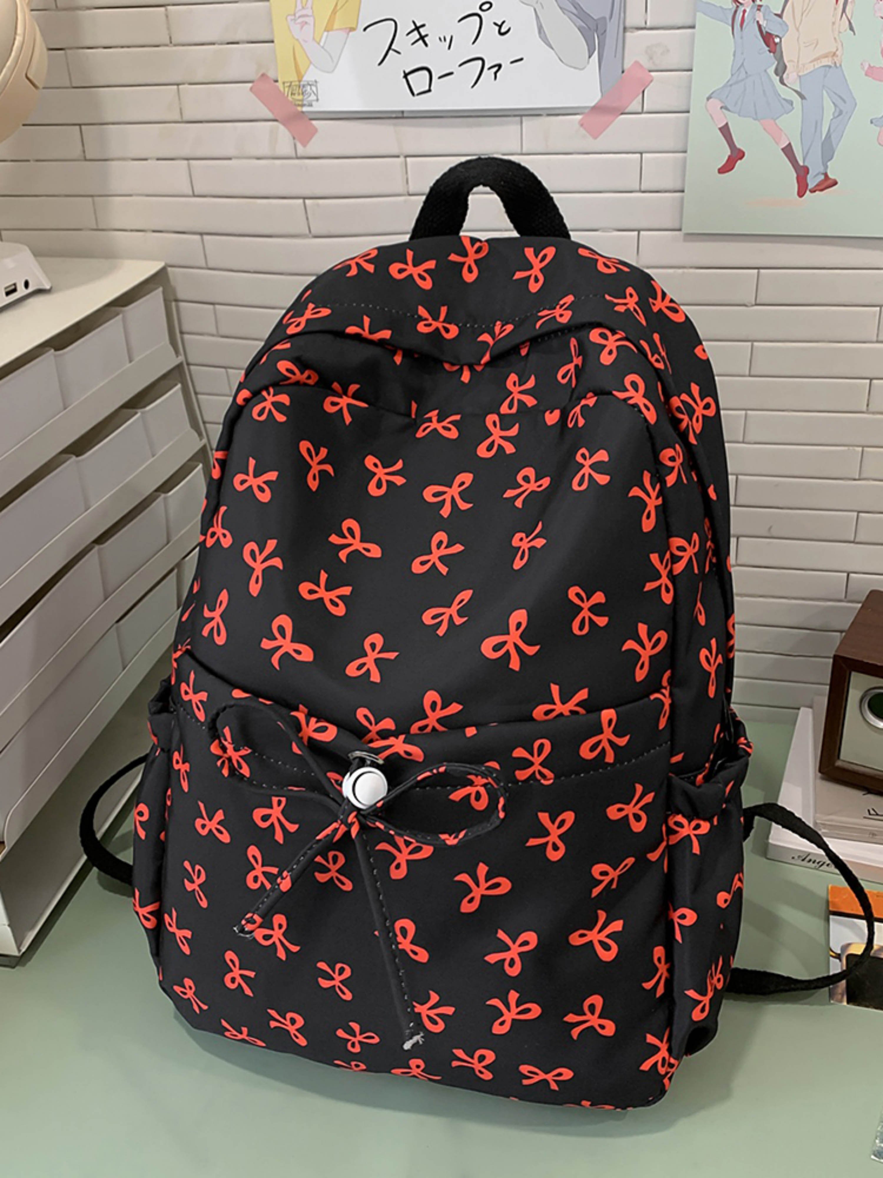 Bow Print Backpack