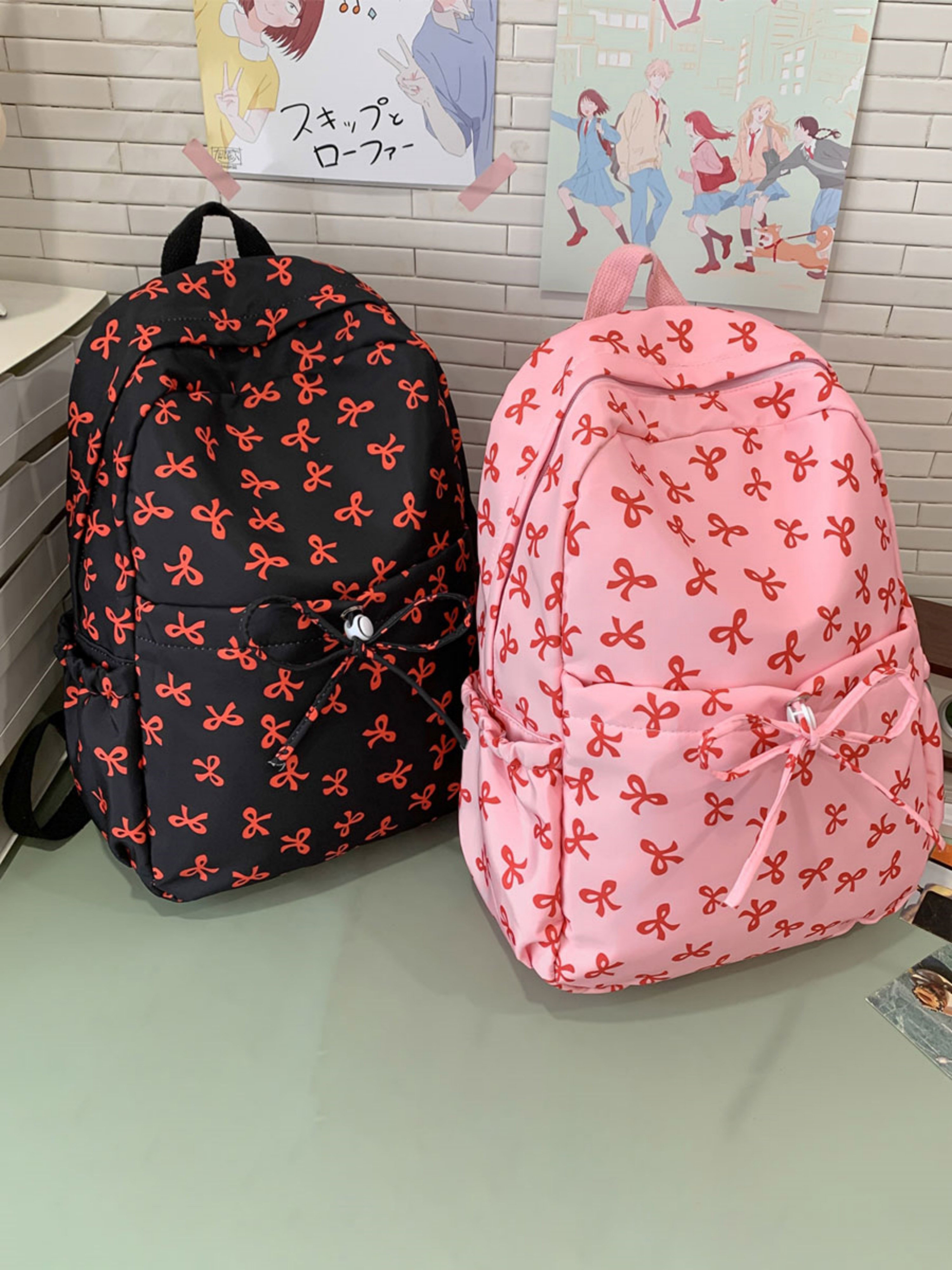 Bow Print Backpack