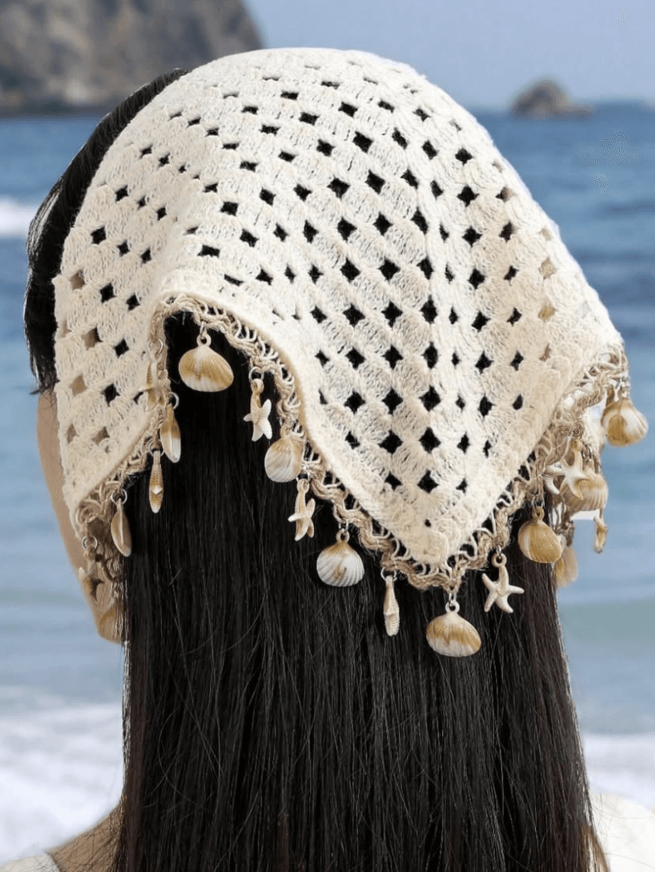White Crochet Hairband