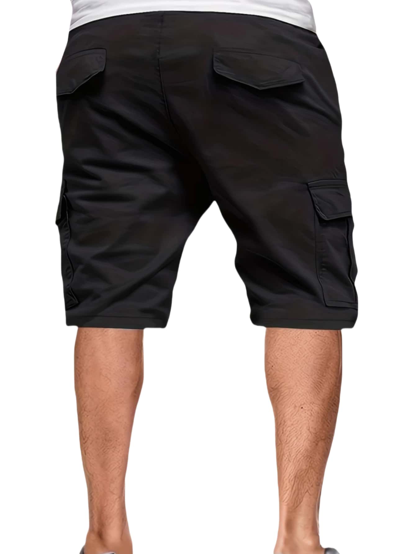 Men Cargo Shorts with Badge Detail