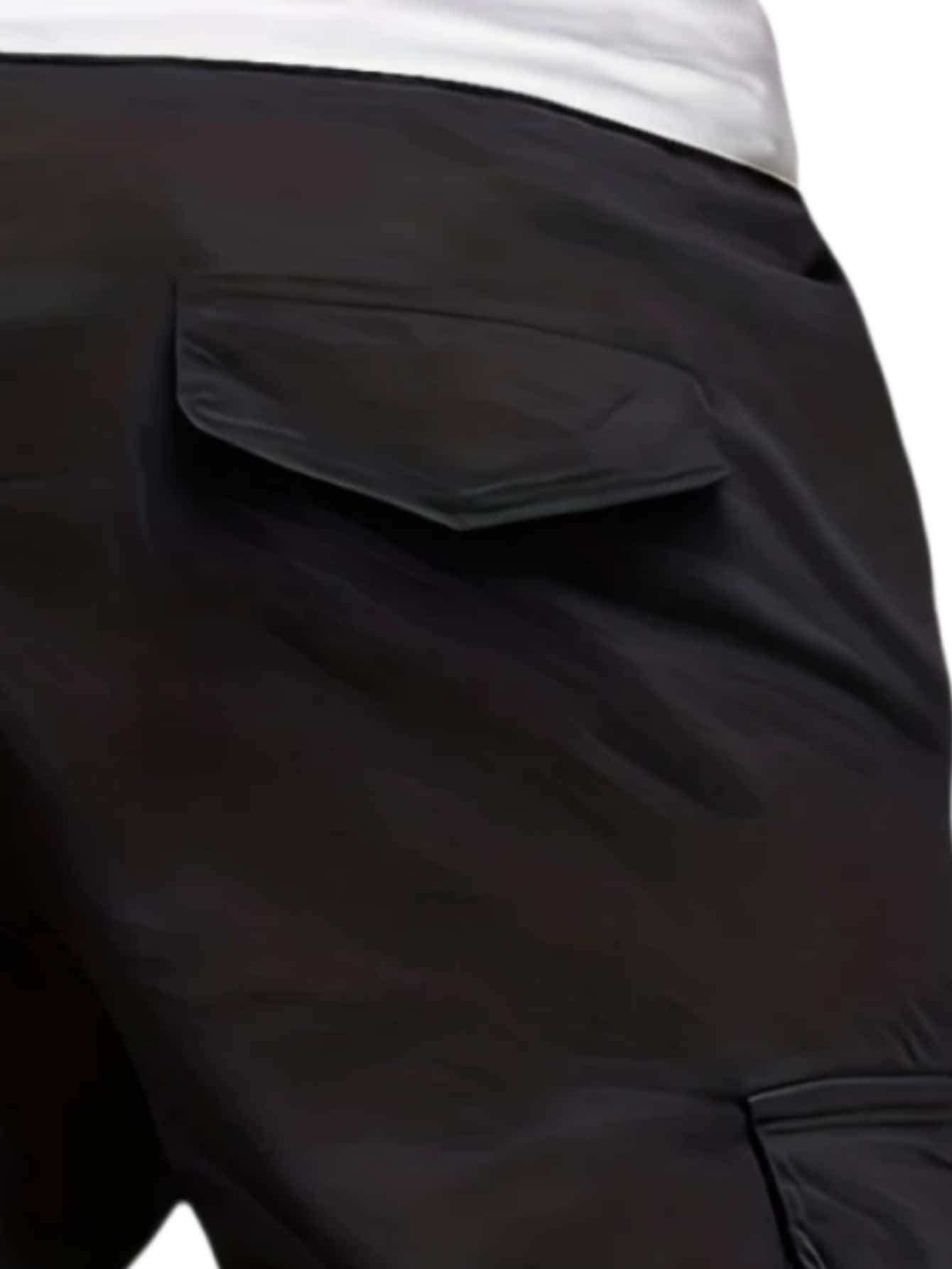 Men Cargo Shorts with Badge Detail