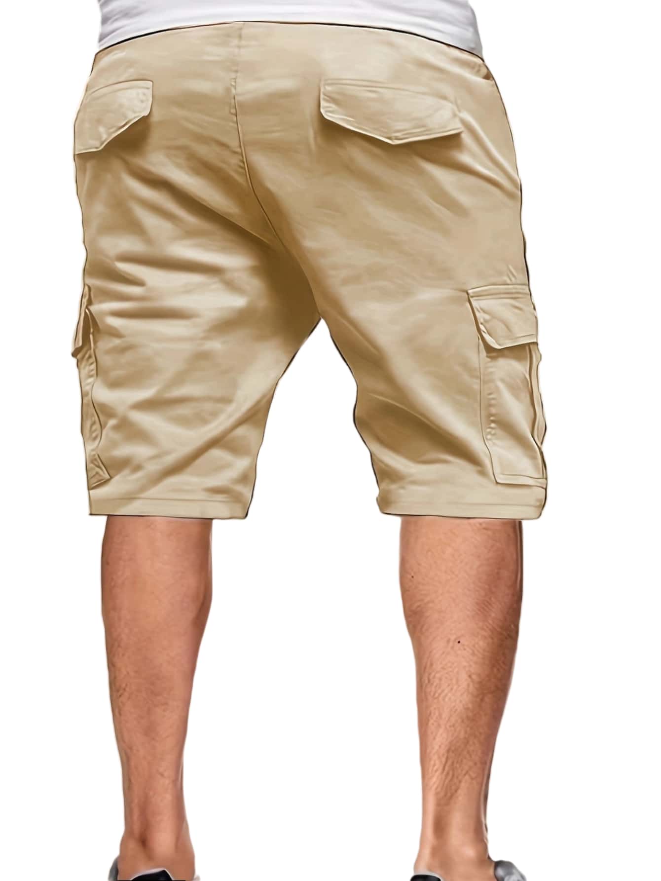 Men Cargo Shorts with Badge Detail