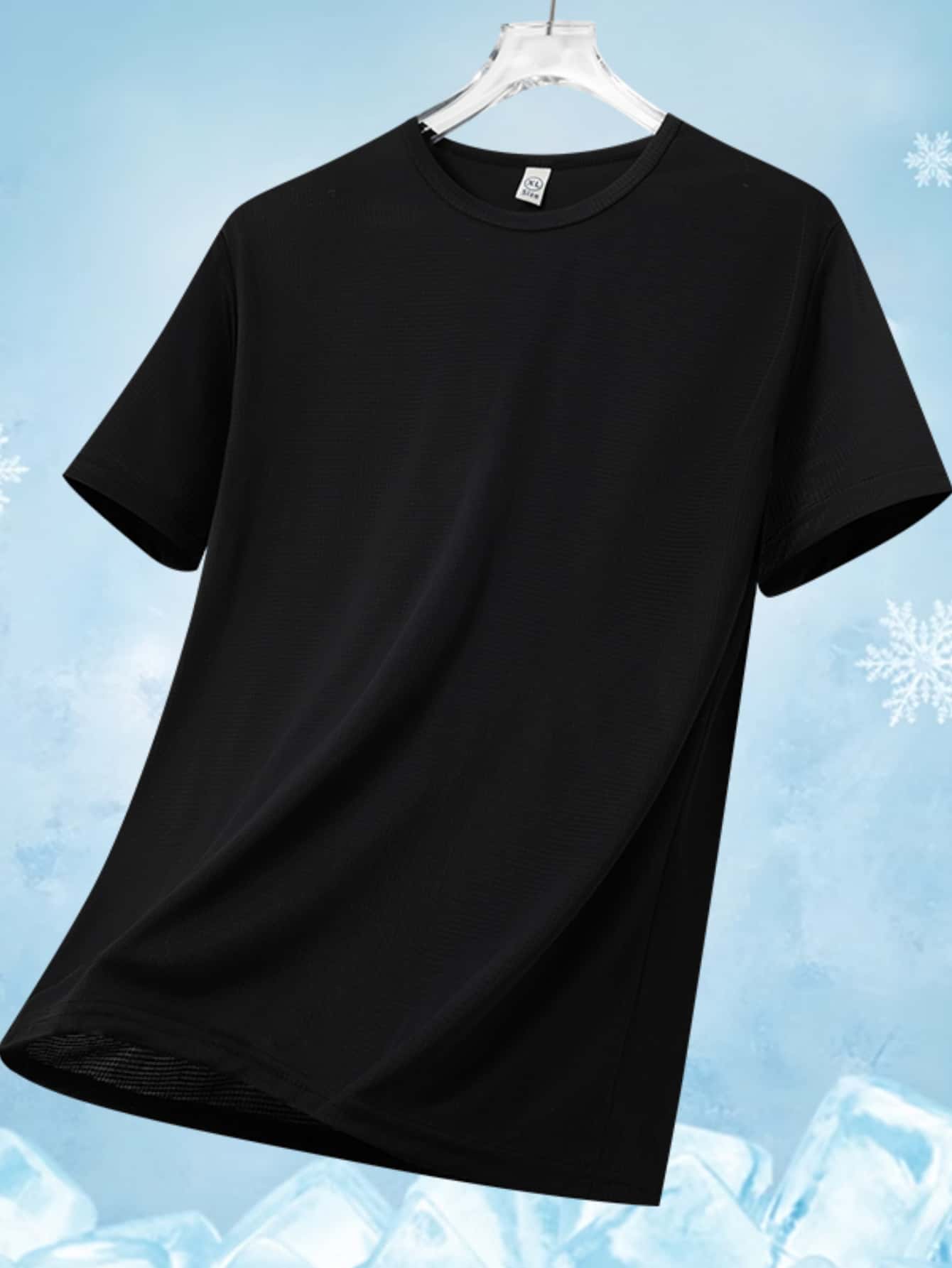 Black Plain Round Neck T-Shirt