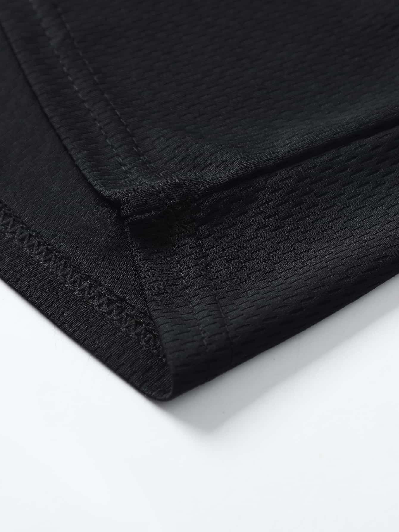 Men Black Plain Round Neck Short Sleeve T-Shirt