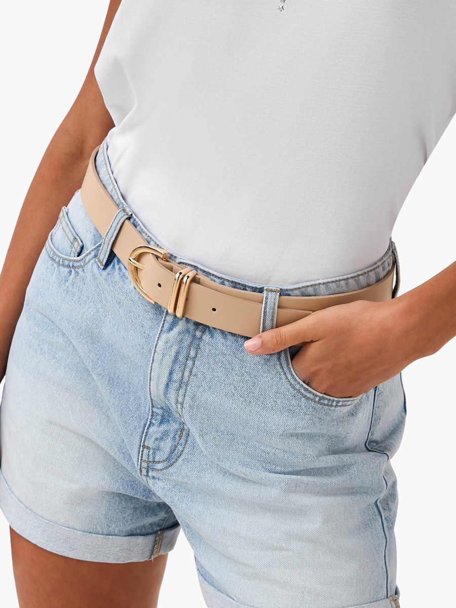 Belt with Curved Buckle - Set of 2