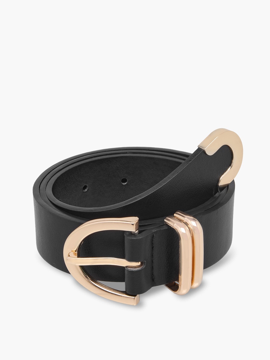 Belt with Curved Buckle - Set of 2