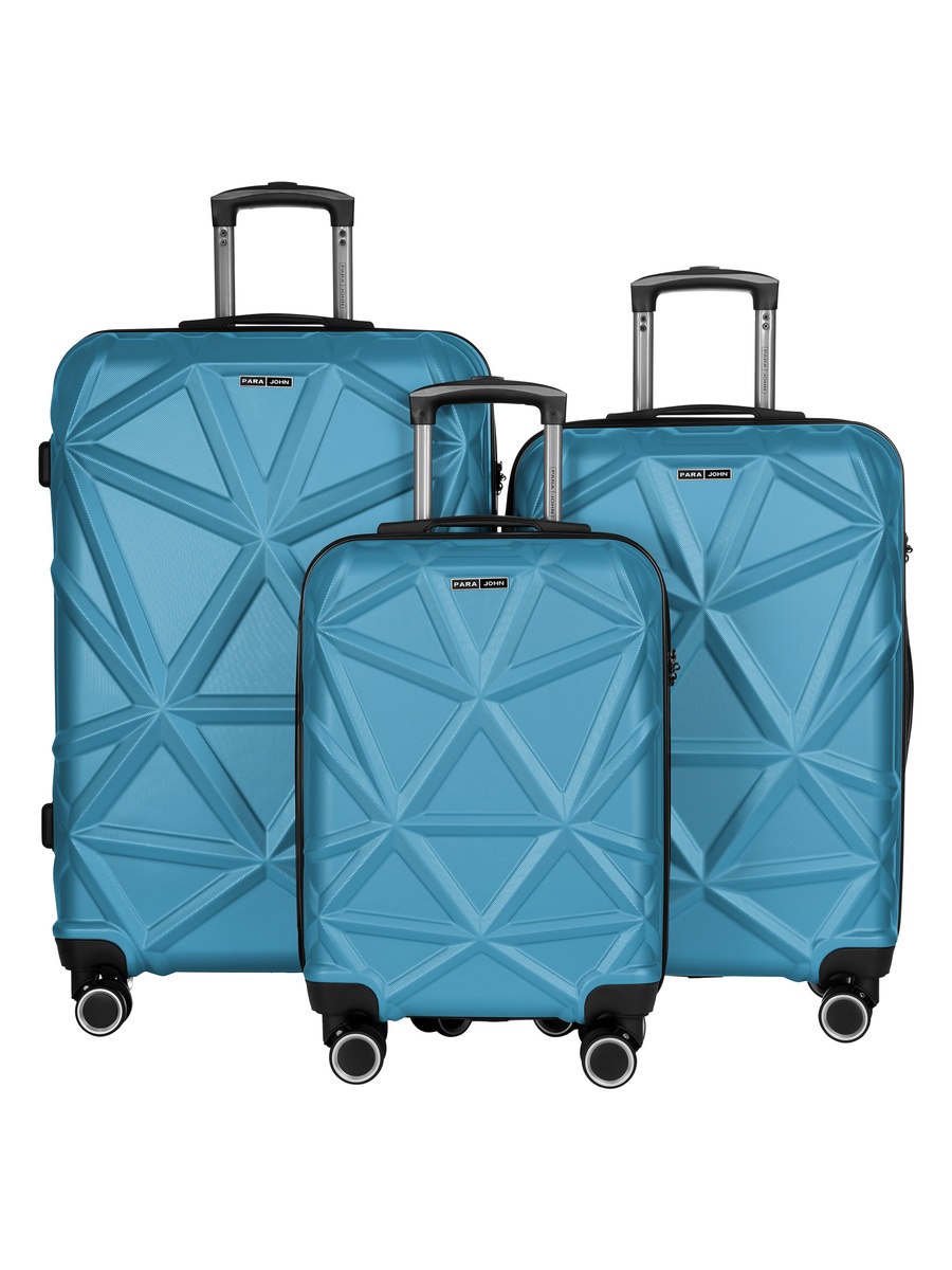 Matrix 3-Piece Luggage Set with Combination Lock and 8-Spinner Wheels, Blue