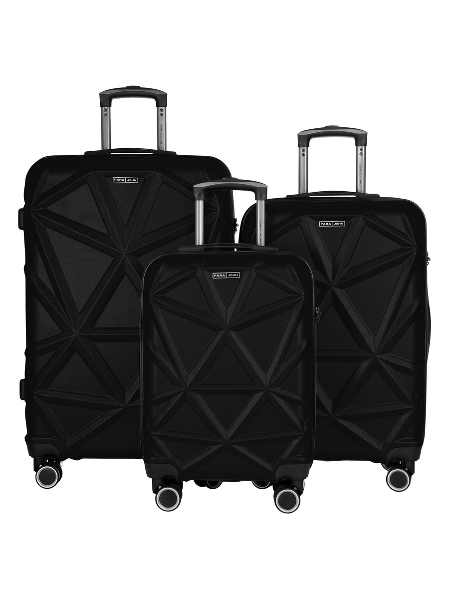 Matrix 3-Piece Luggage Set with Combination Lock and 8-Spinner Wheels, Black