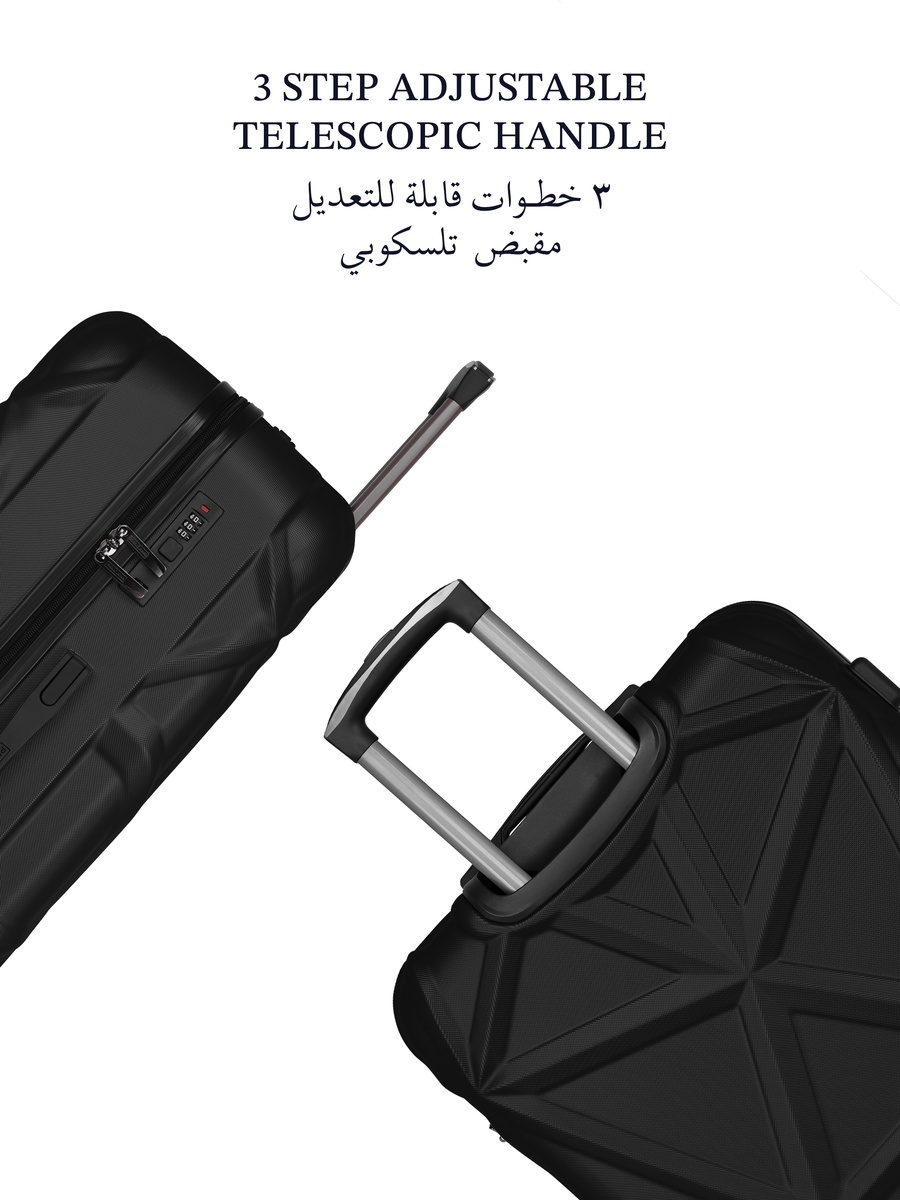 Matrix 20-Inch Cabin Luggage with Combination Lock and 8-Spinner Wheels, Black