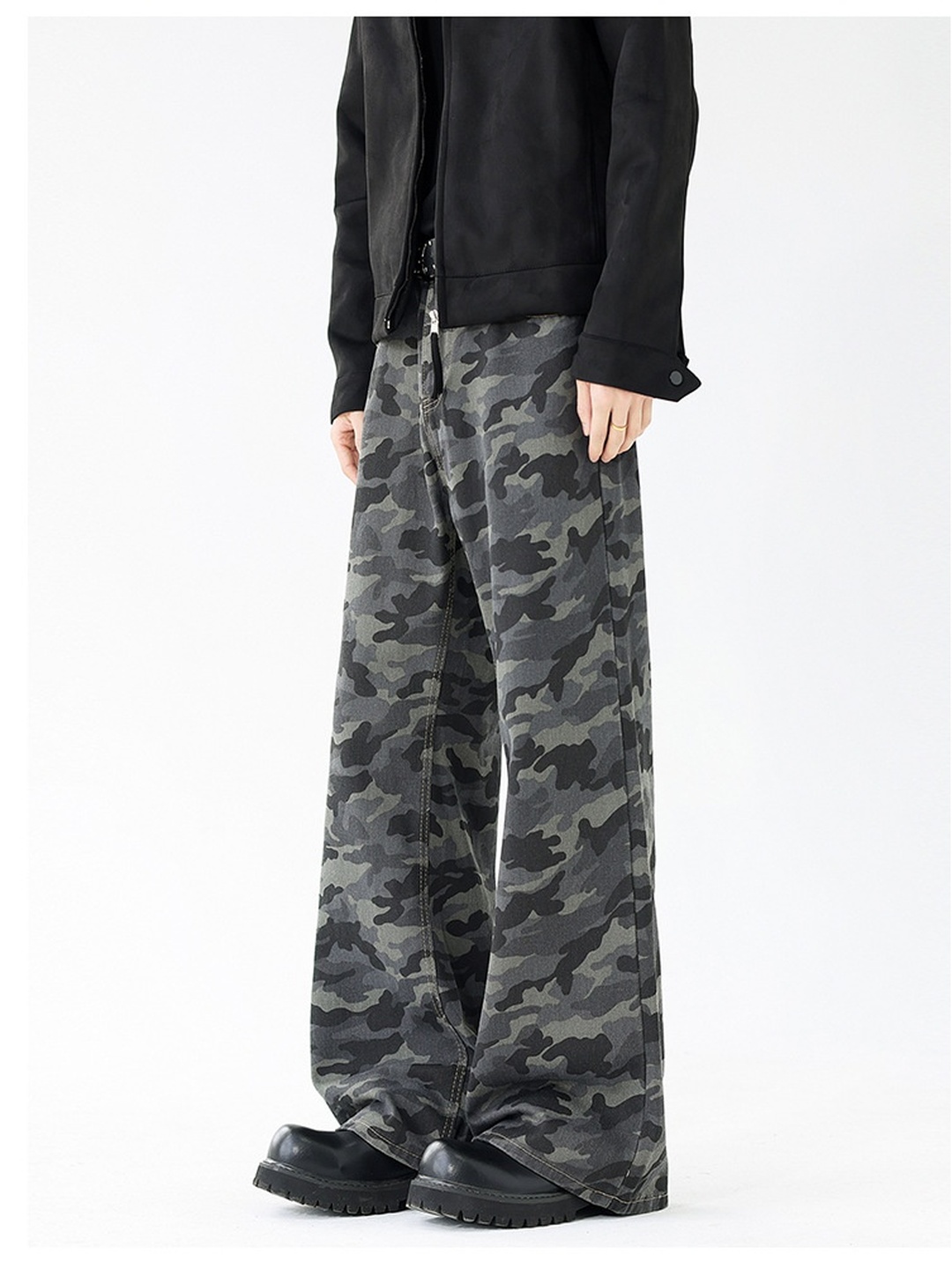 Men Camouflage Flared Pants