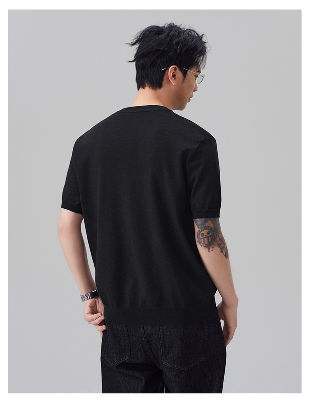 Men Crew Neck Solid Relaxed T-Shirt