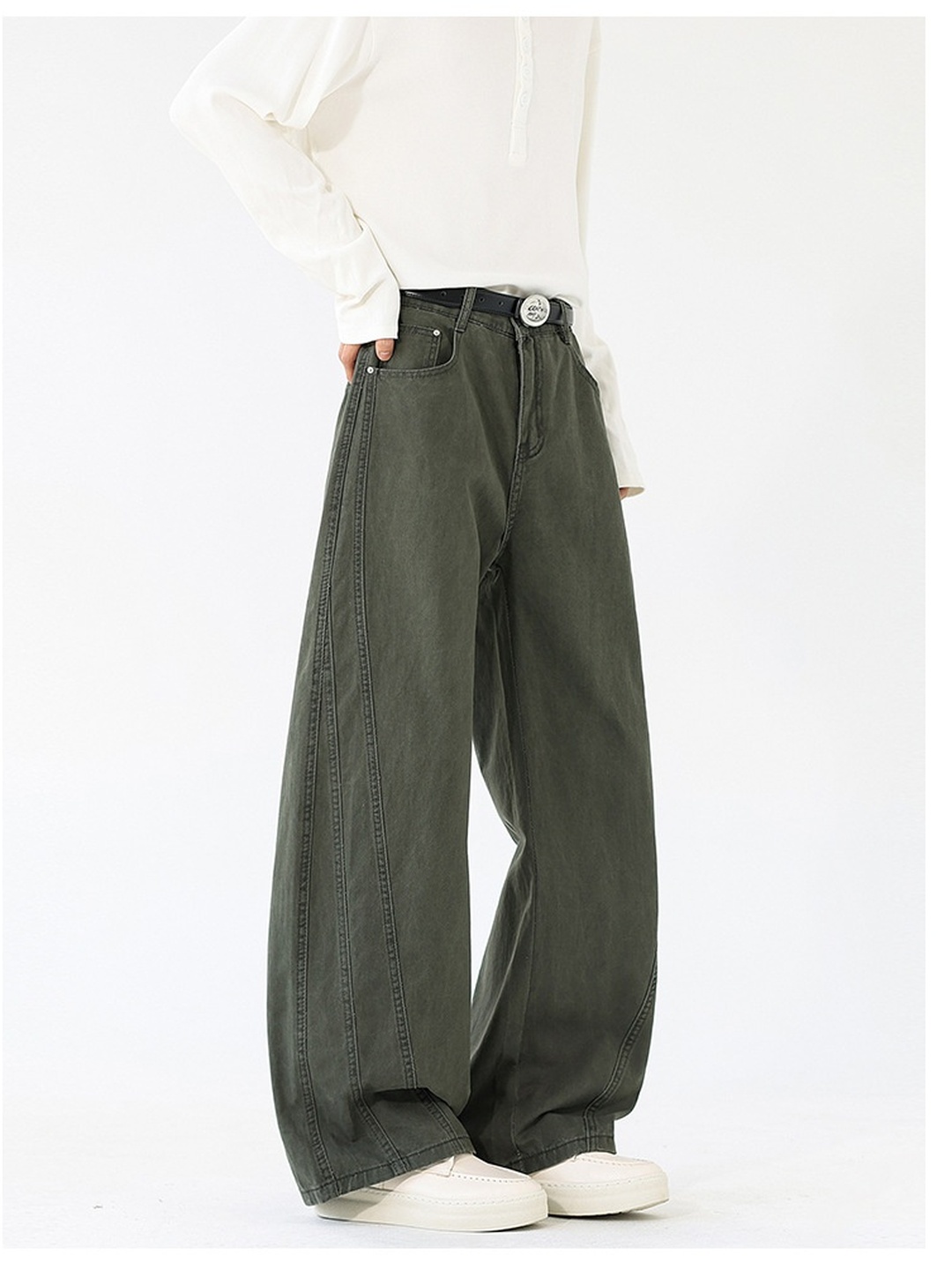 Men Loose Straight Leg Pants