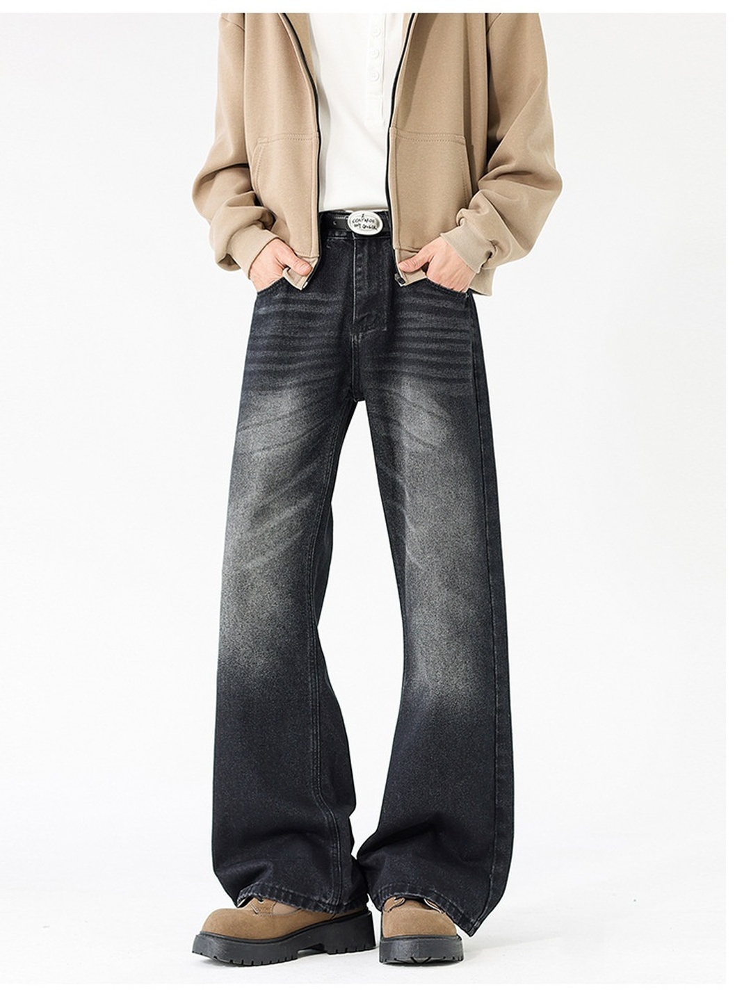 Men Faded Bootcut Jeans